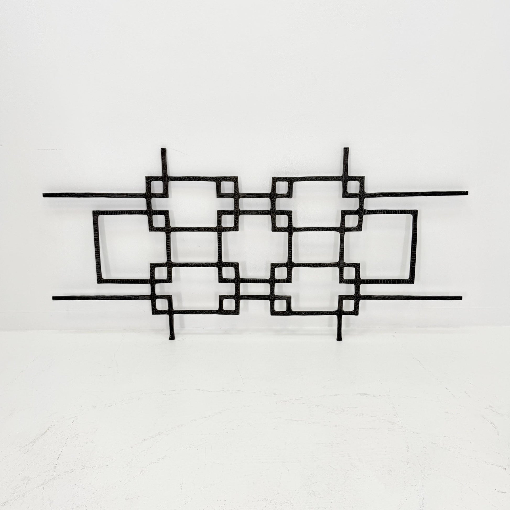 mid century Large brutalist abstract wall iron sculpture, 1970s Germany