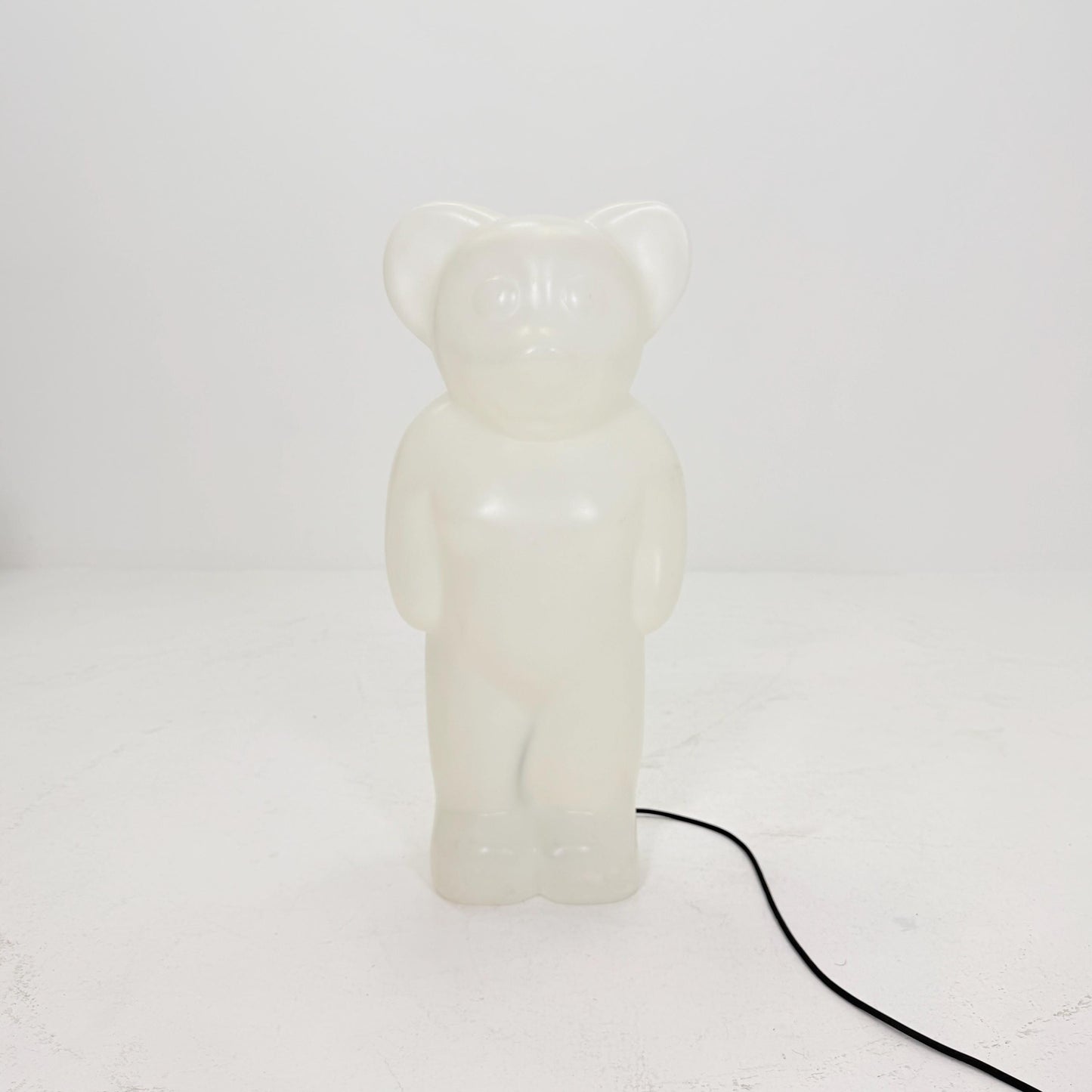 Rare XL white standing Lumibär floor Lamp by Flötotto, 1980s Germany
