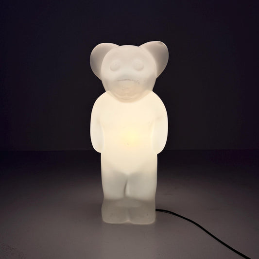 Rare XL white standing Lumibär floor Lamp by Flötotto, 1980s Germany