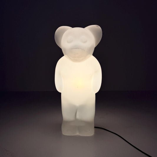 Rare XL white standing Lumibär floor Lamp by Flötotto, 1980s Germany