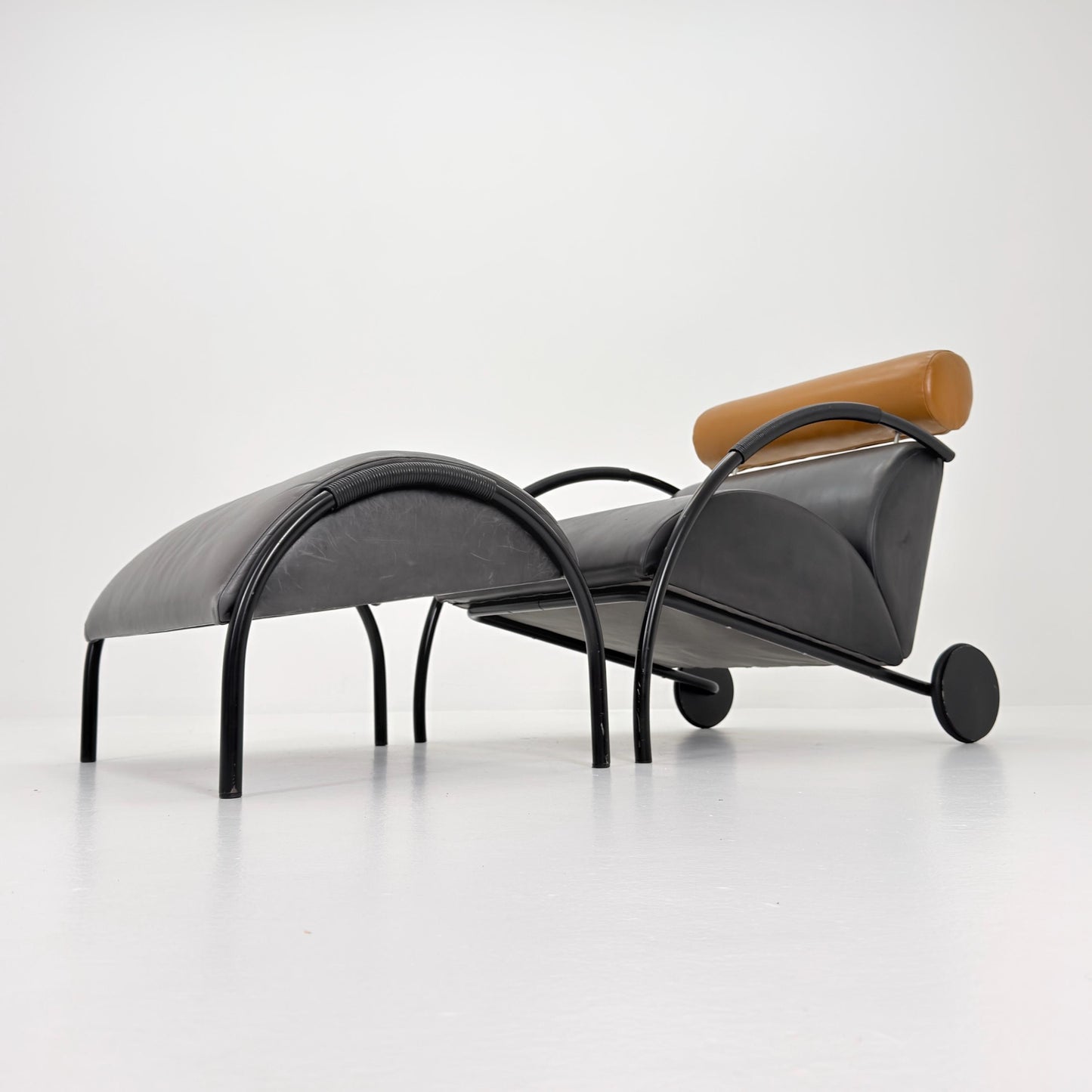 Mid century “Zyklus” Gray edition armchair with ottoman by Peter Maly for Cor, 1984,Germany