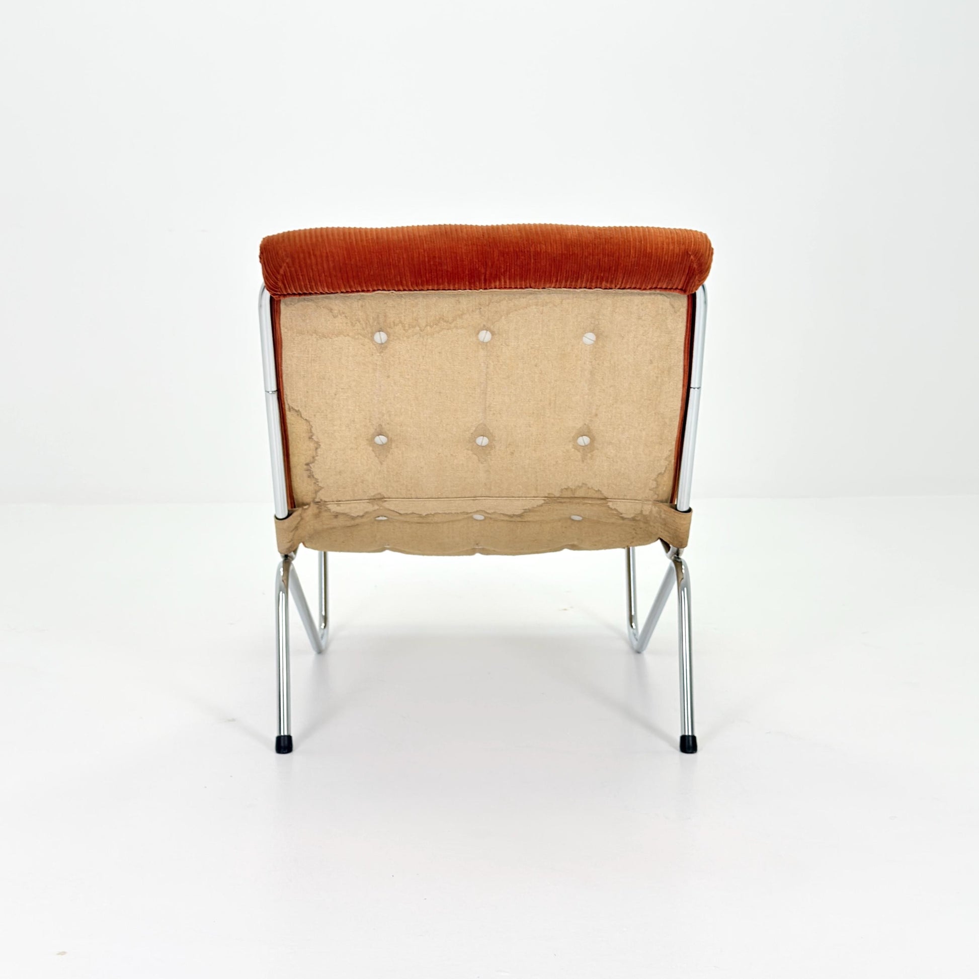 1 of 2 Rare Mid century Lounge chair by EM Möbler Model 600 1970s Sweden