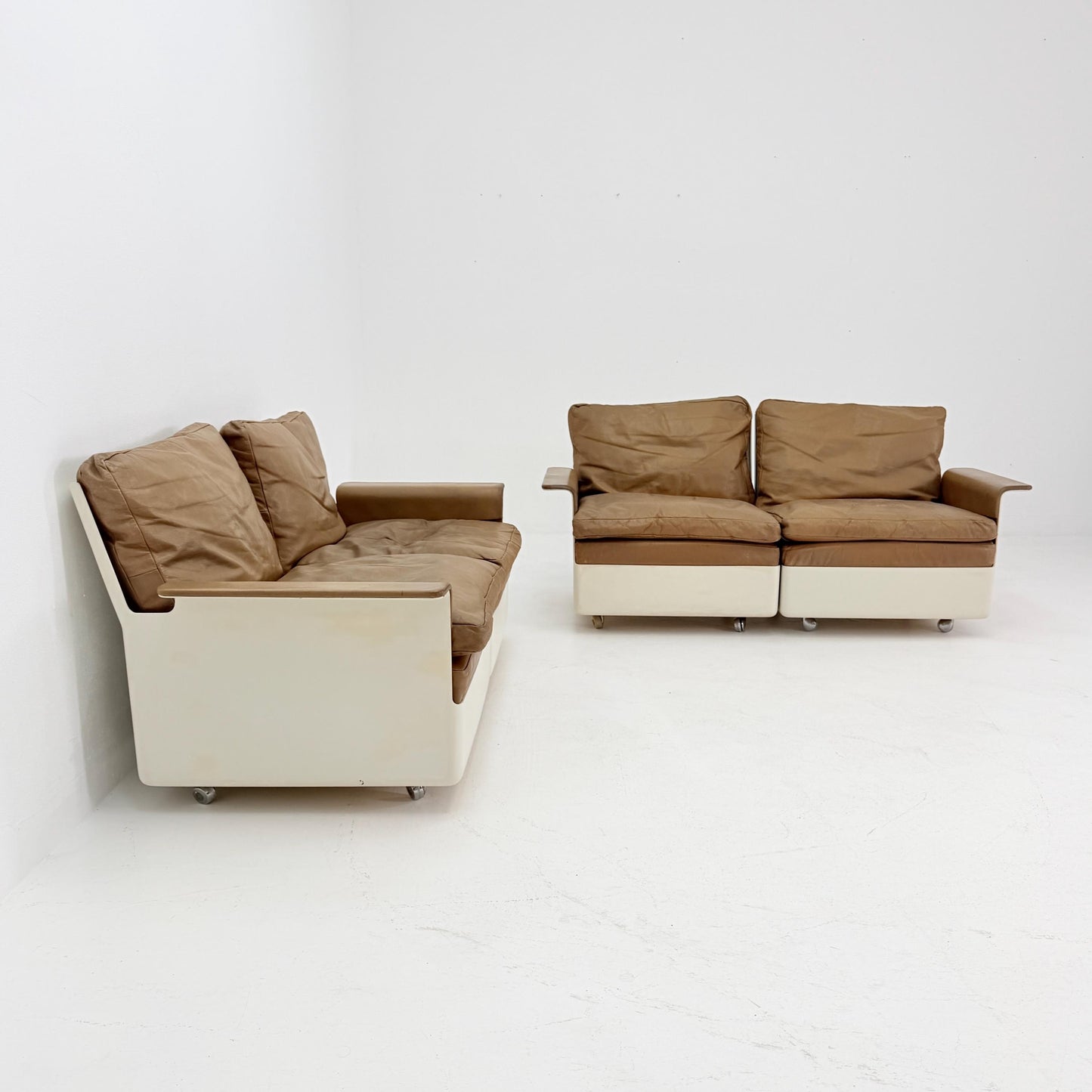 1 of 2 Rare 1st Edition FG2001 Series Sofa by Dieter Rams for Wolfgang Feierbach, 1960s Germany