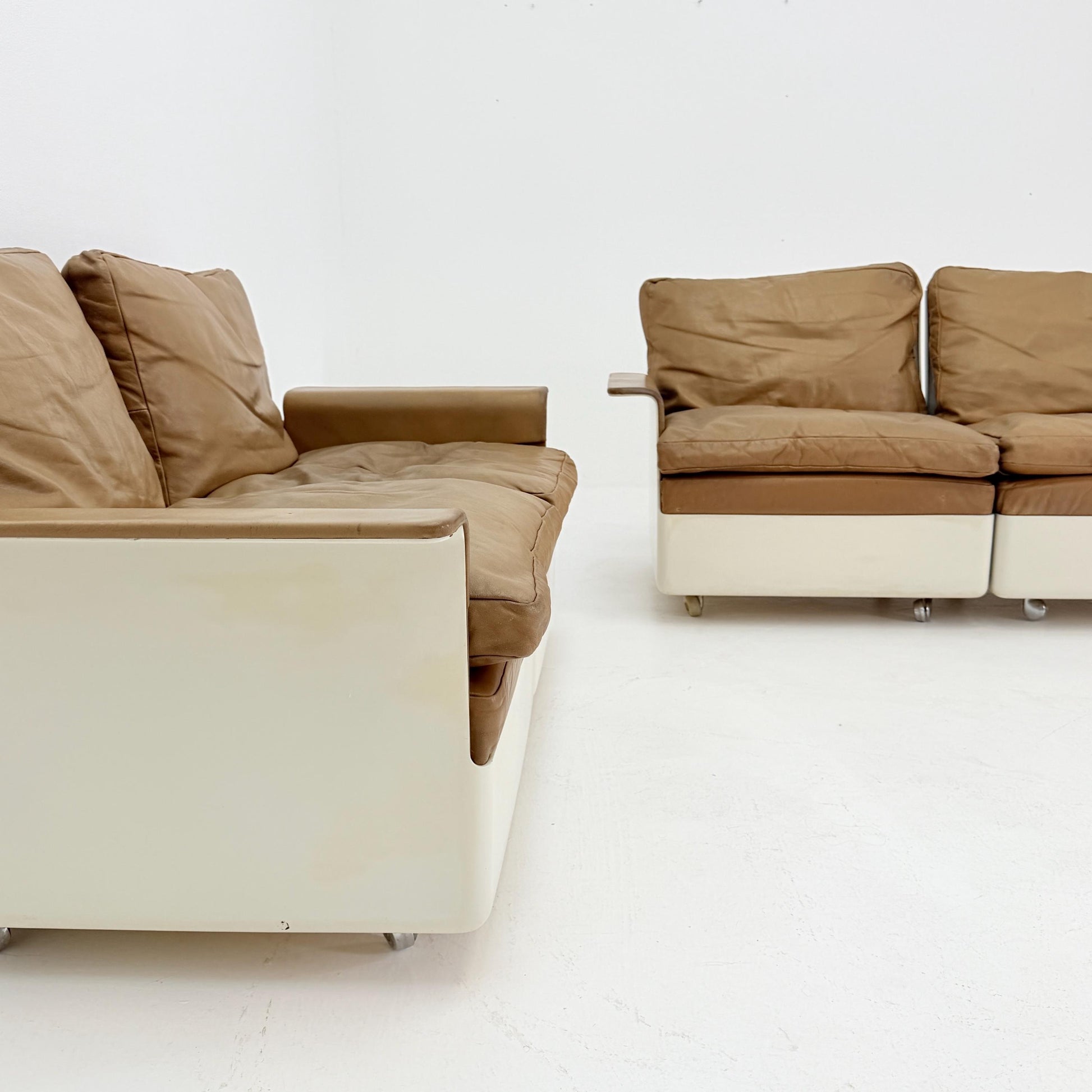 Rare Pair (Set of 2) 1st Edition FG2001 Series Sofas by Dieter Rams for Wolfgang Feierbach, 1960s Germany