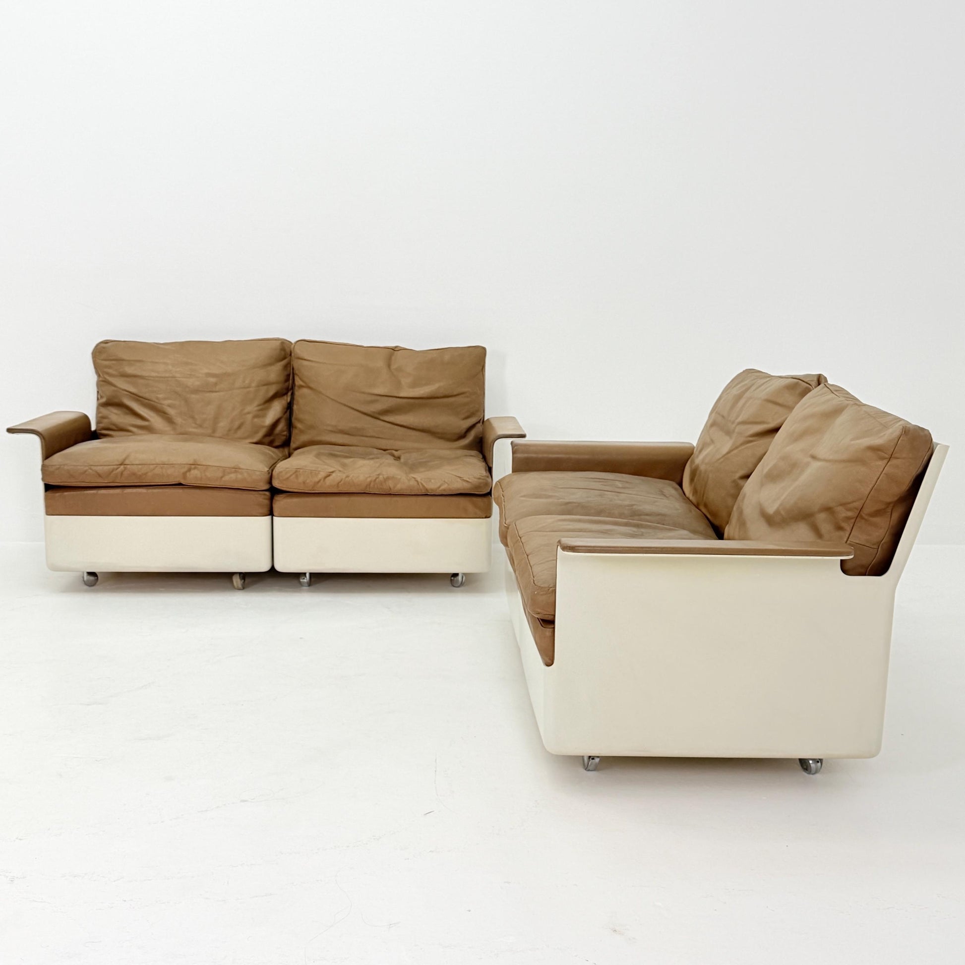 Rare Pair (Set of 2) 1st Edition FG2001 Series Sofas by Dieter Rams for Wolfgang Feierbach, 1960s Germany