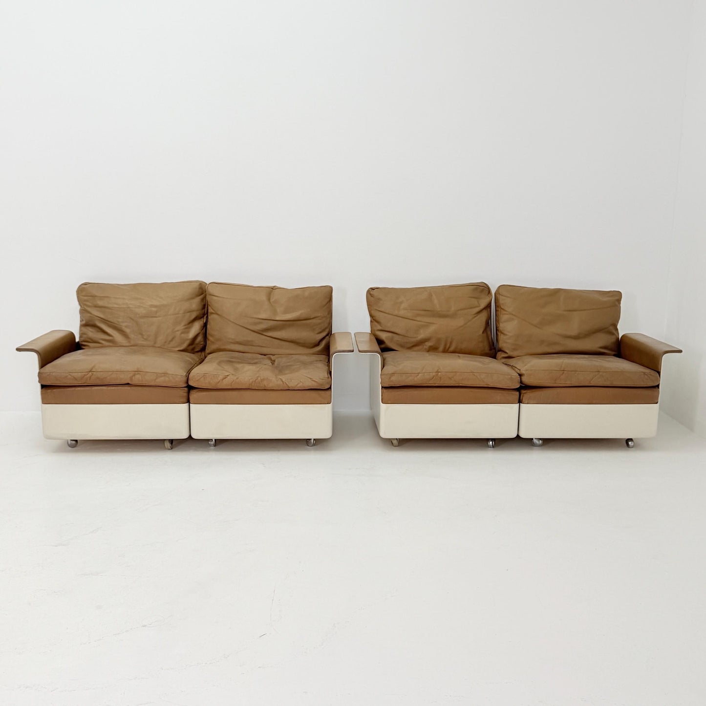 Rare Pair (Set of 2) 1st Edition FG2001 Series Sofas by Dieter Rams for Wolfgang Feierbach, 1960s Germany