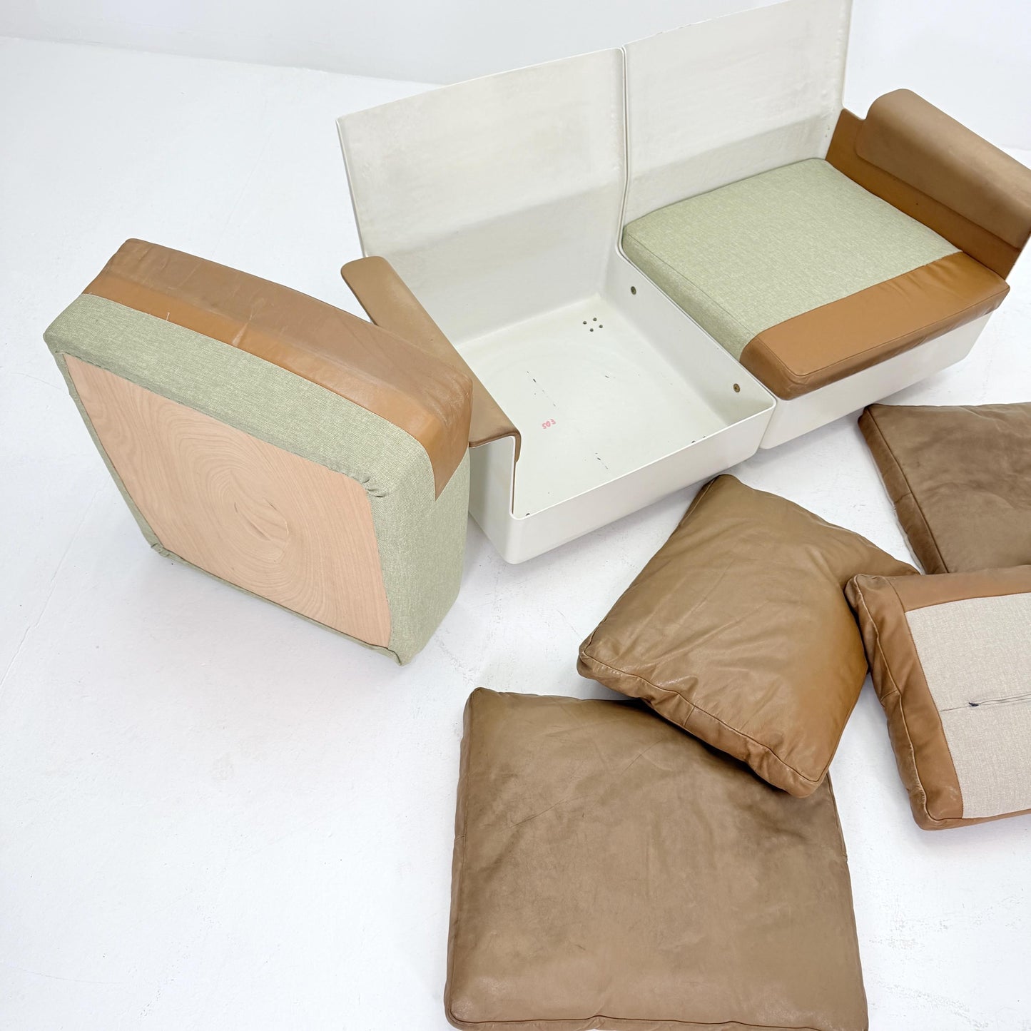 Rare Pair (Set of 2) 1st Edition FG2001 Series Sofas by Dieter Rams for Wolfgang Feierbach, 1960s Germany
