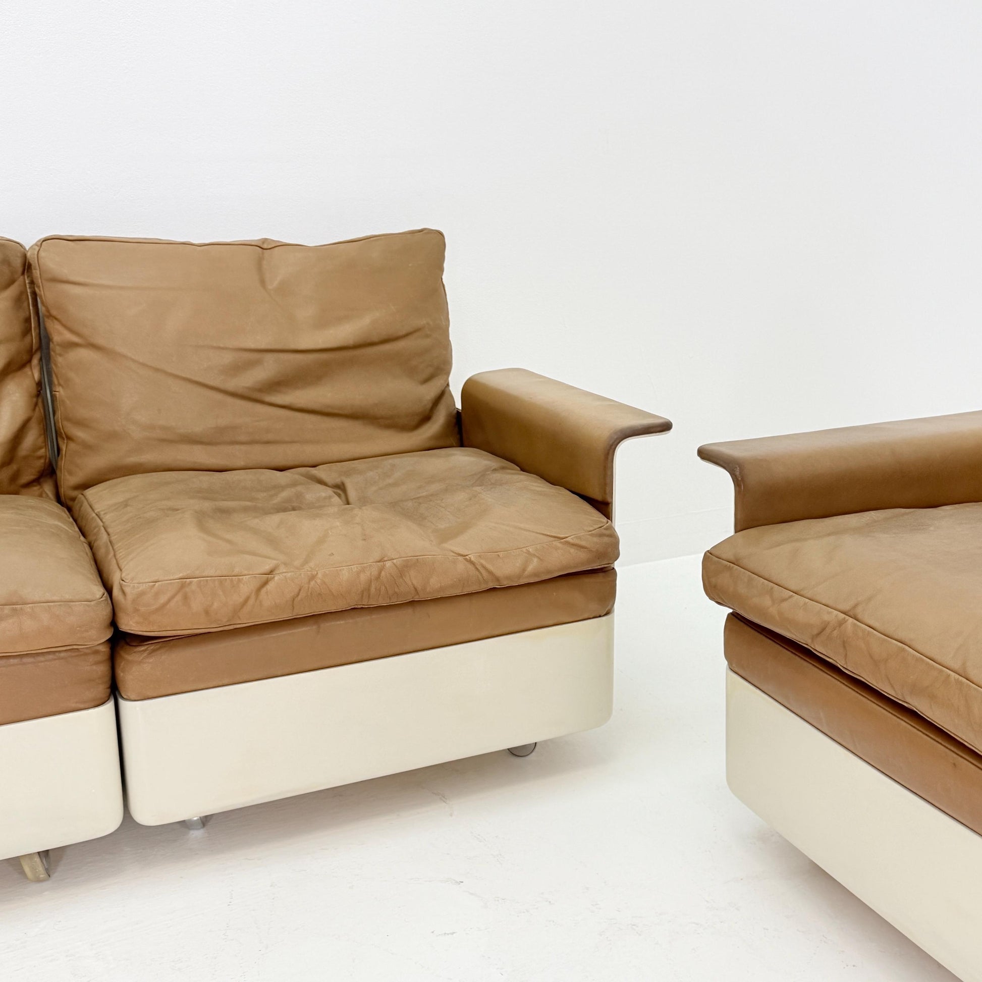 Rare Pair (Set of 2) 1st Edition FG2001 Series Sofas by Dieter Rams for Wolfgang Feierbach, 1960s Germany