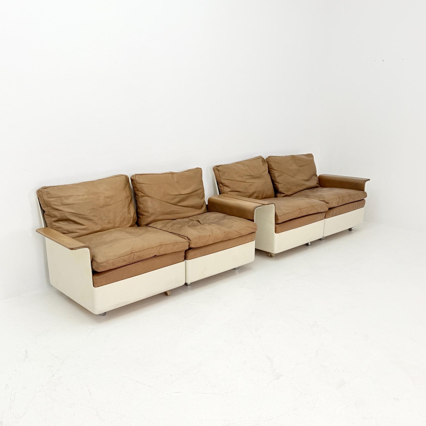 Rare Pair (Set of 2) 1st Edition FG2001 Series Sofas by Dieter Rams for Wolfgang Feierbach, 1960s Germany