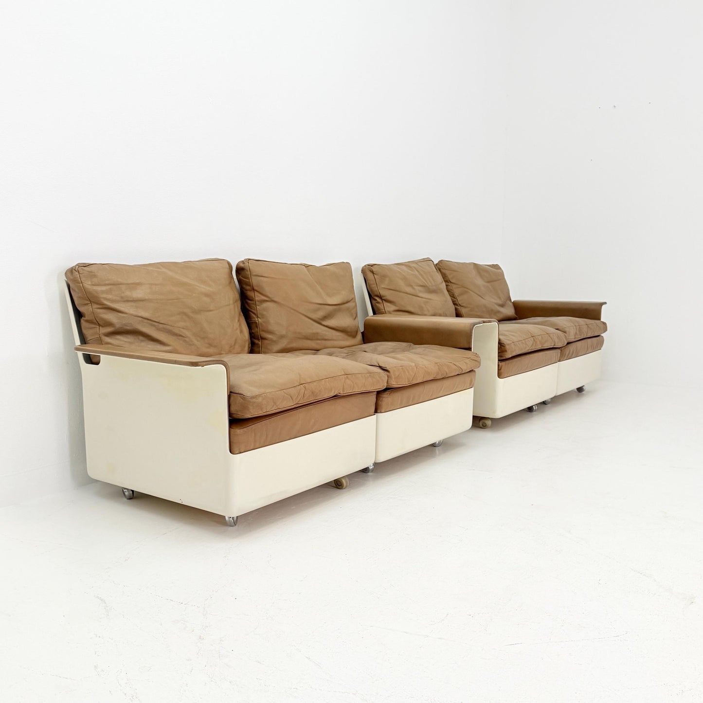 Rare Pair (Set of 2) 1st Edition FG2001 Series Sofas by Dieter Rams for Wolfgang Feierbach, 1960s Germany