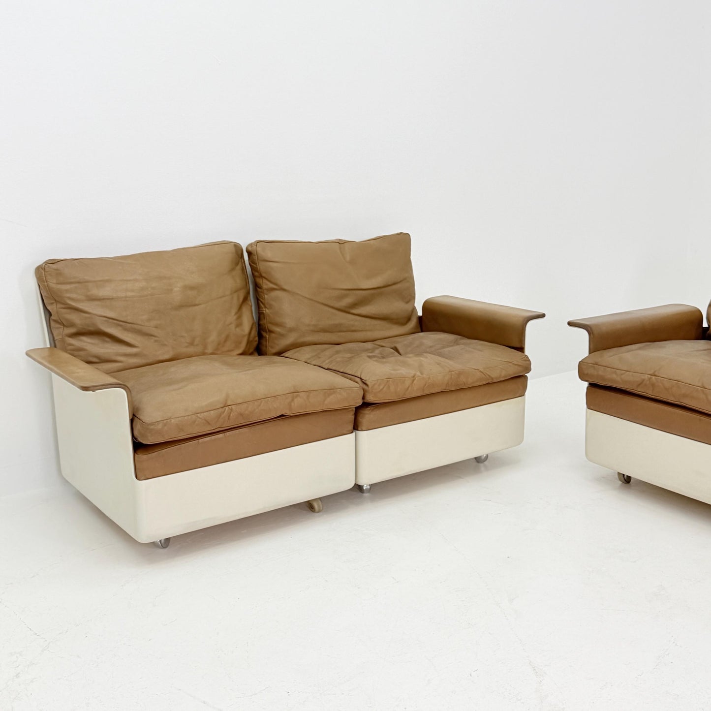 Rare Pair (Set of 2) 1st Edition FG2001 Series Sofas by Dieter Rams for Wolfgang Feierbach, 1960s Germany
