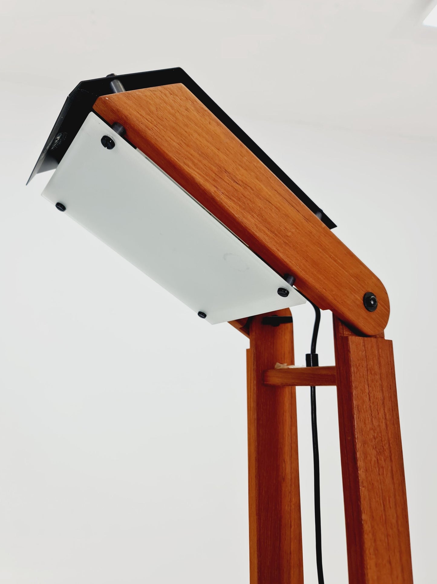 Ultra Rare Mid Century Solid Teak Floor Lamp by Domus Denmark 1970s