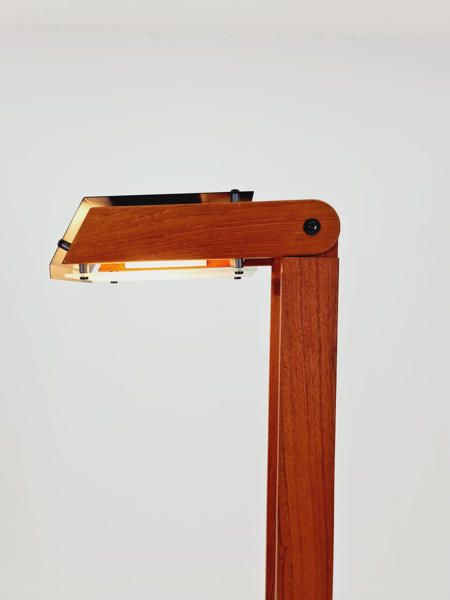 Ultra Rare Mid Century Solid Teak Floor Lamp by Domus Denmark 1970s