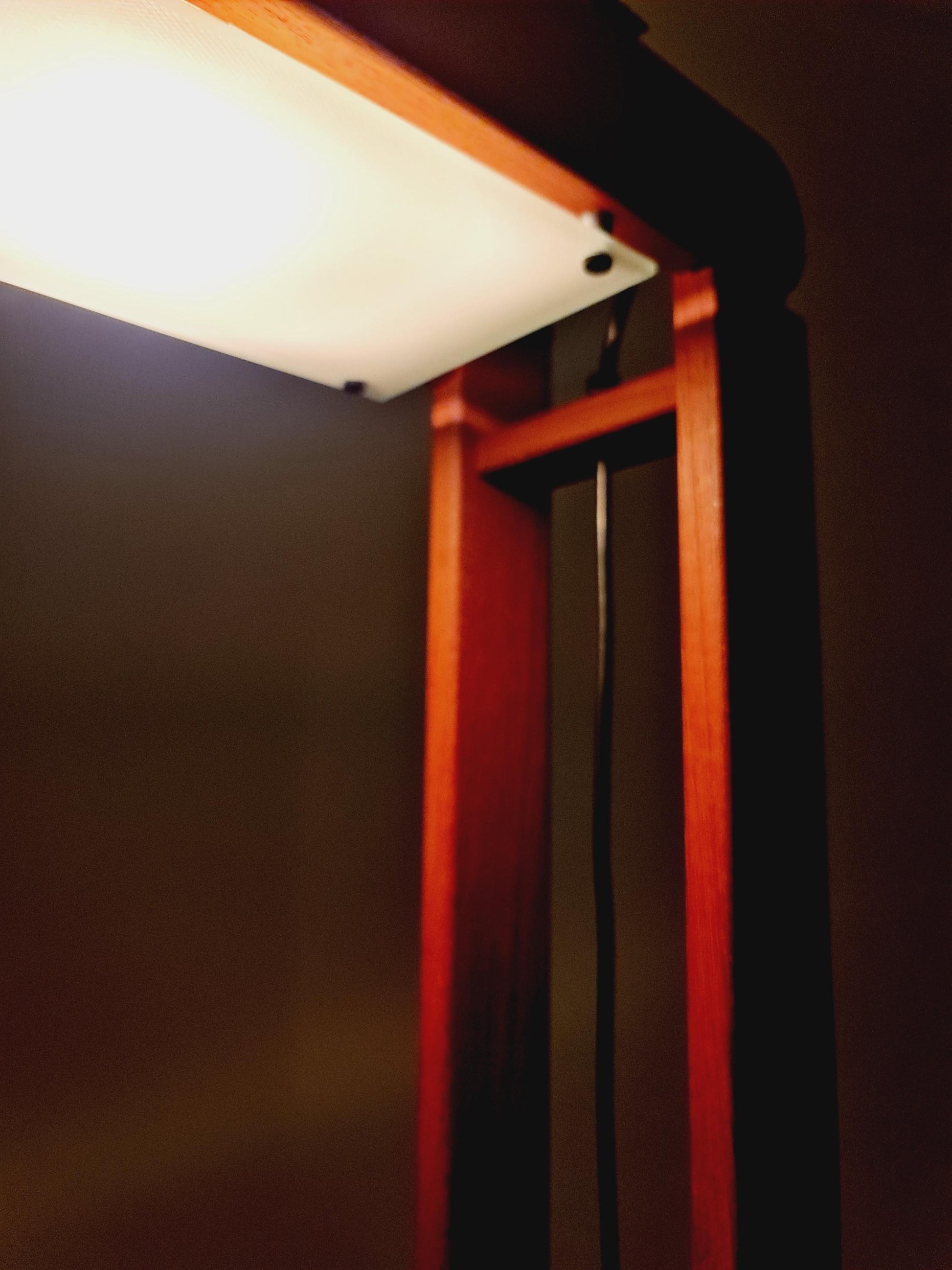 Ultra Rare Mid Century Solid Teak Floor Lamp by Domus Denmark 1970s