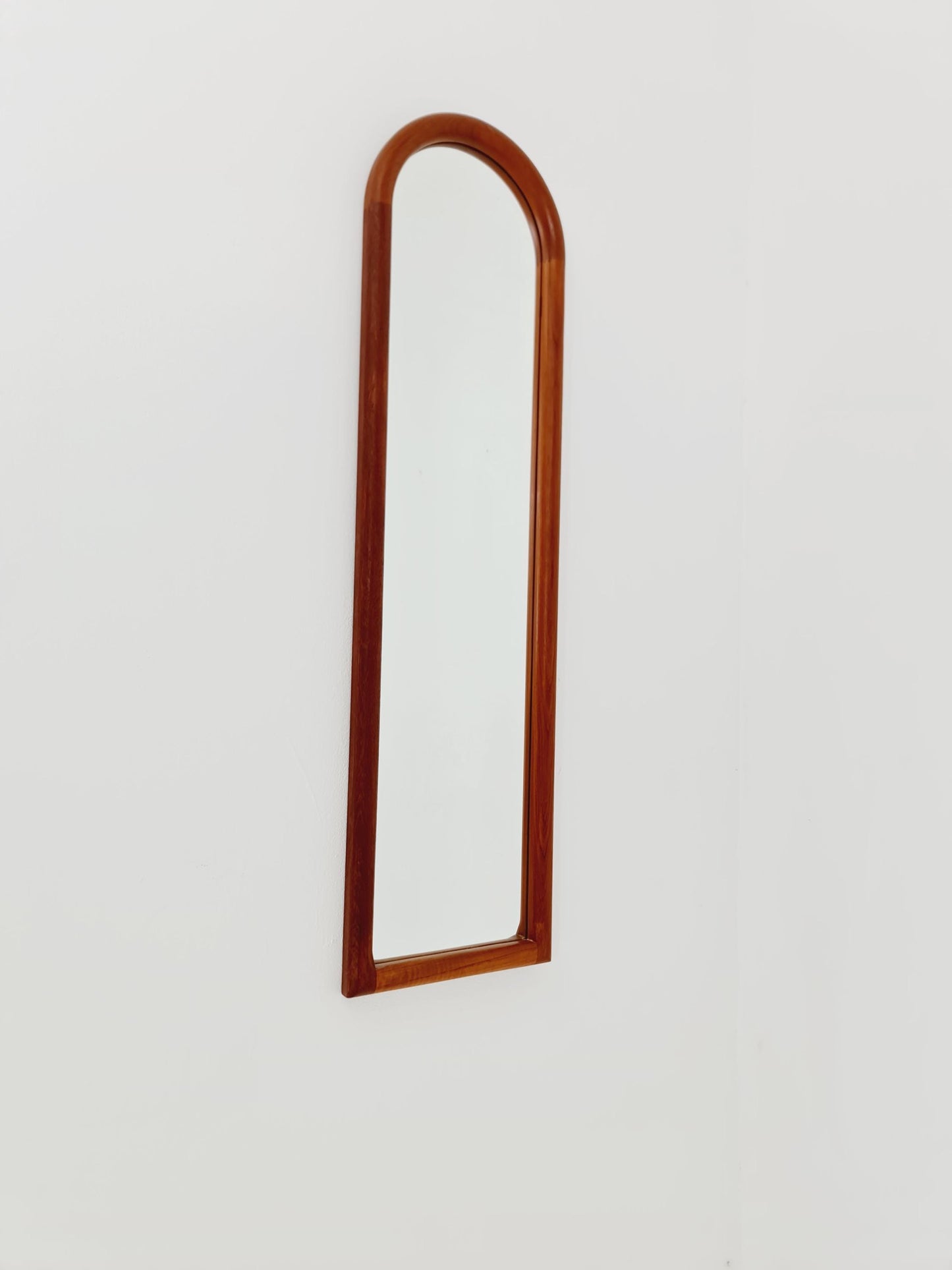 Teak Danish mid-century Modern wall-mounted mirror By Vildbjerg Möbelfabrik 1960s