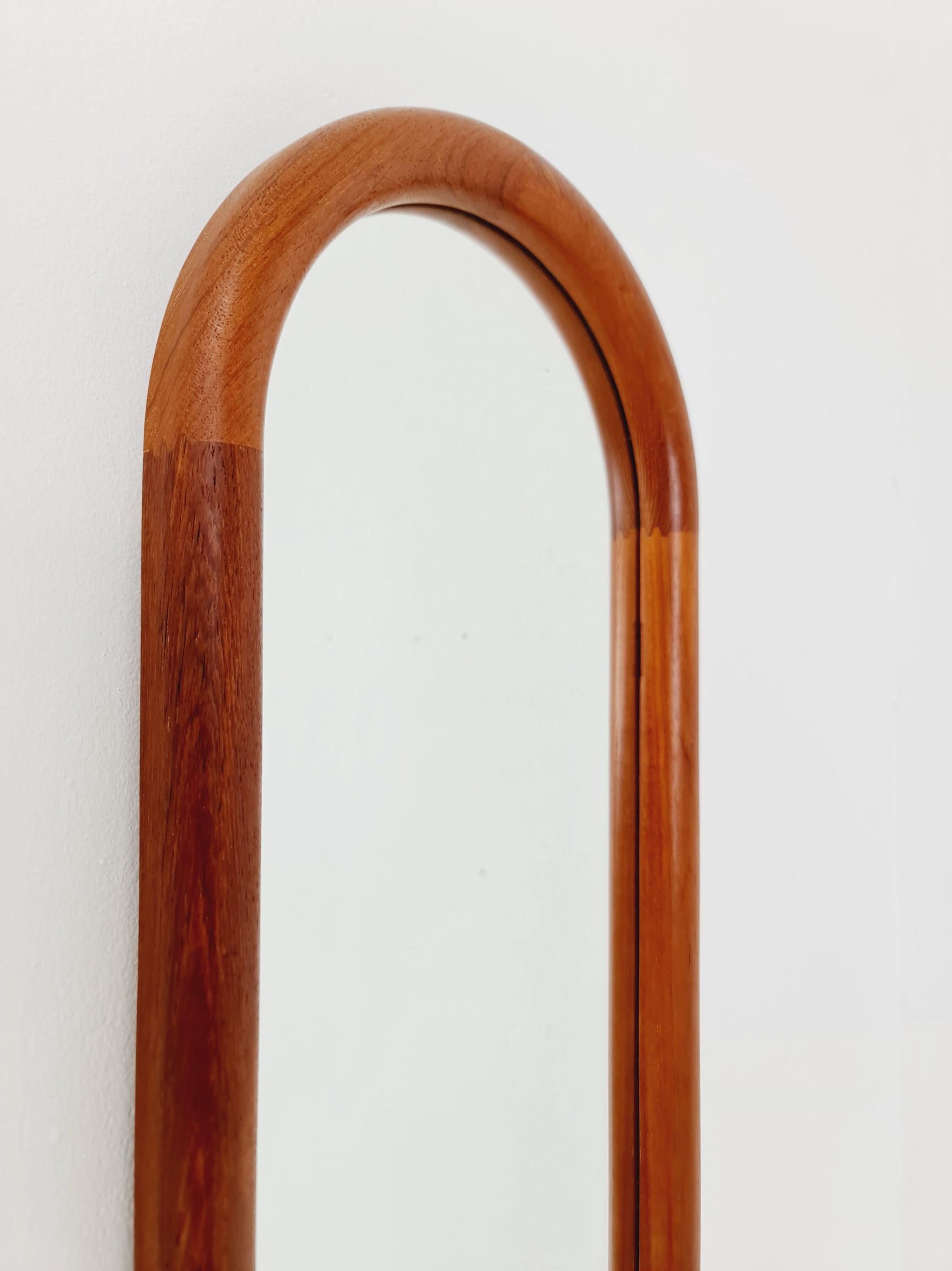 Teak Danish mid-century Modern wall-mounted mirror By Vildbjerg Möbelfabrik 1960s