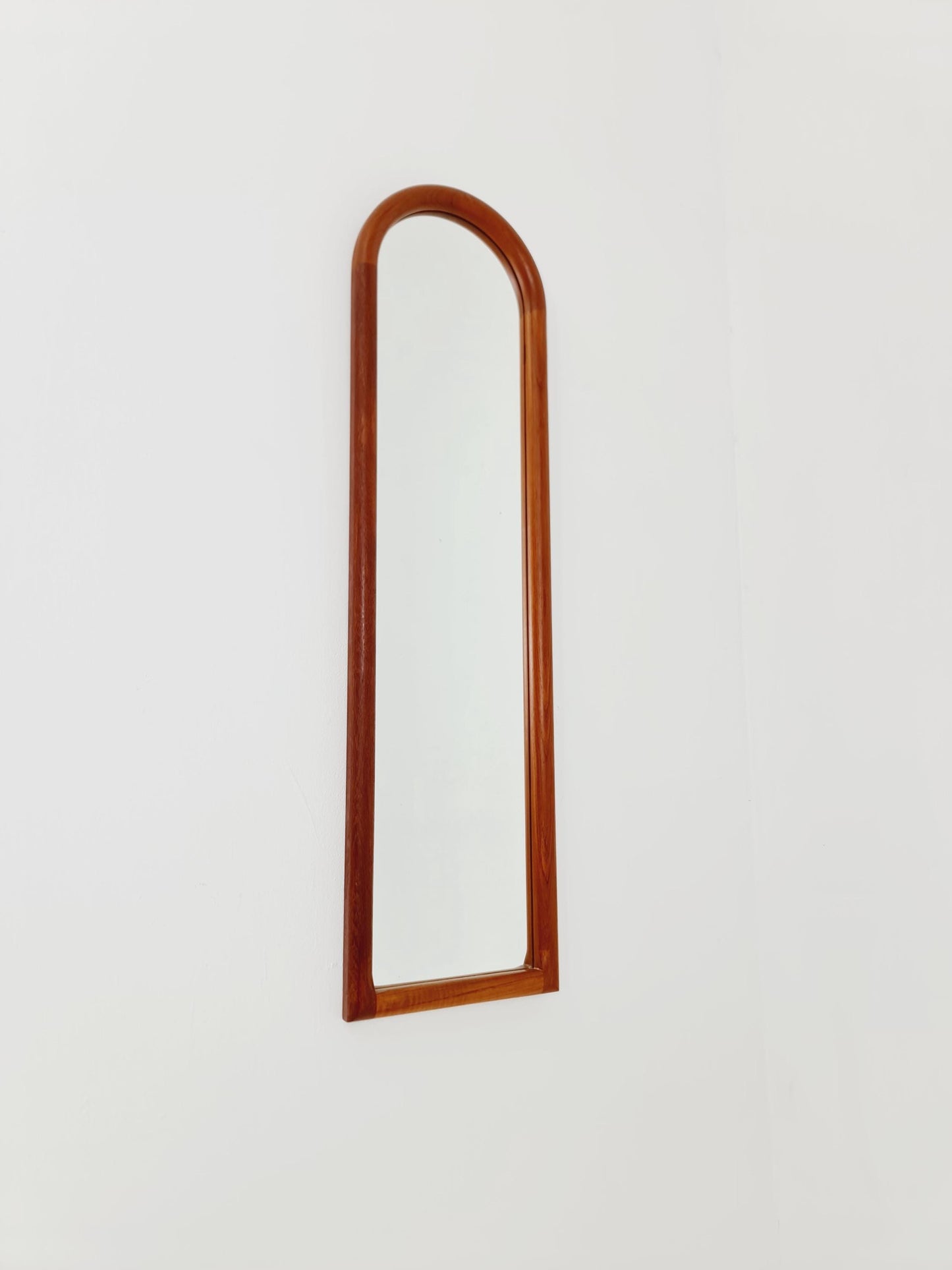 Teak Danish mid-century Modern wall-mounted mirror By Vildbjerg Möbelfabrik 1960s