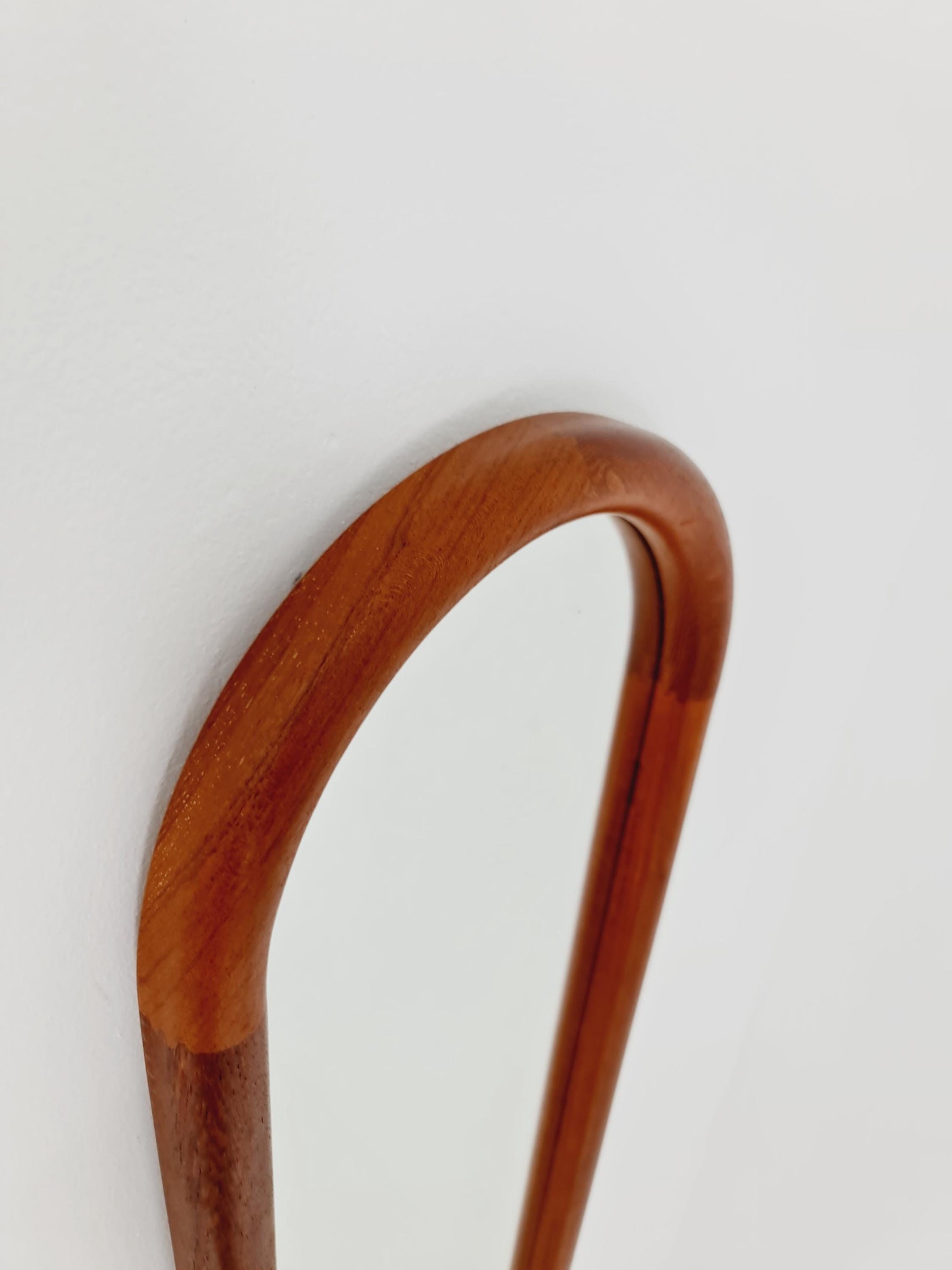 Teak Danish mid-century Modern wall-mounted mirror By Vildbjerg Möbelfabrik 1960s