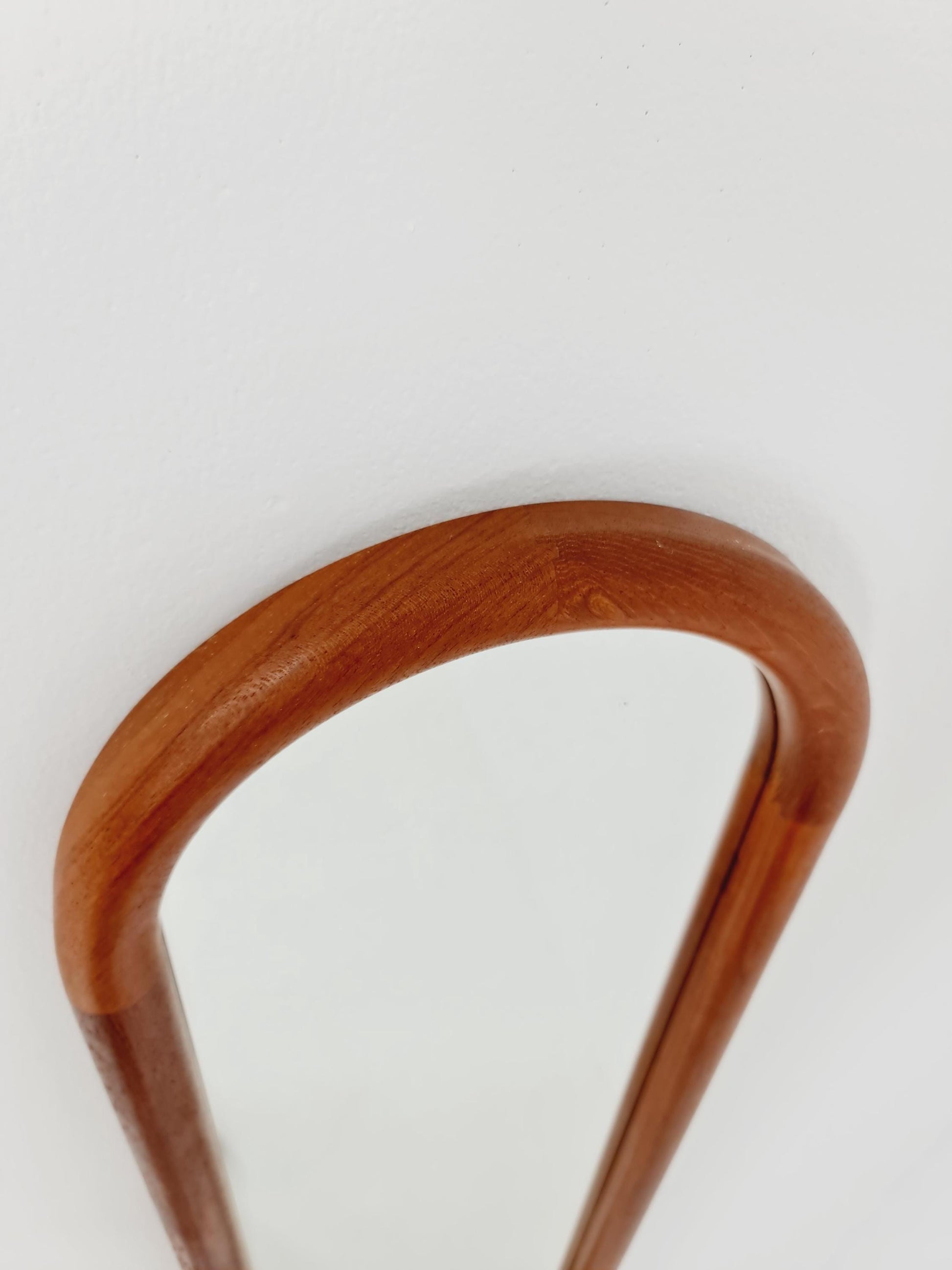 Teak Danish mid-century Modern wall-mounted mirror By Vildbjerg Möbelfabrik 1960s