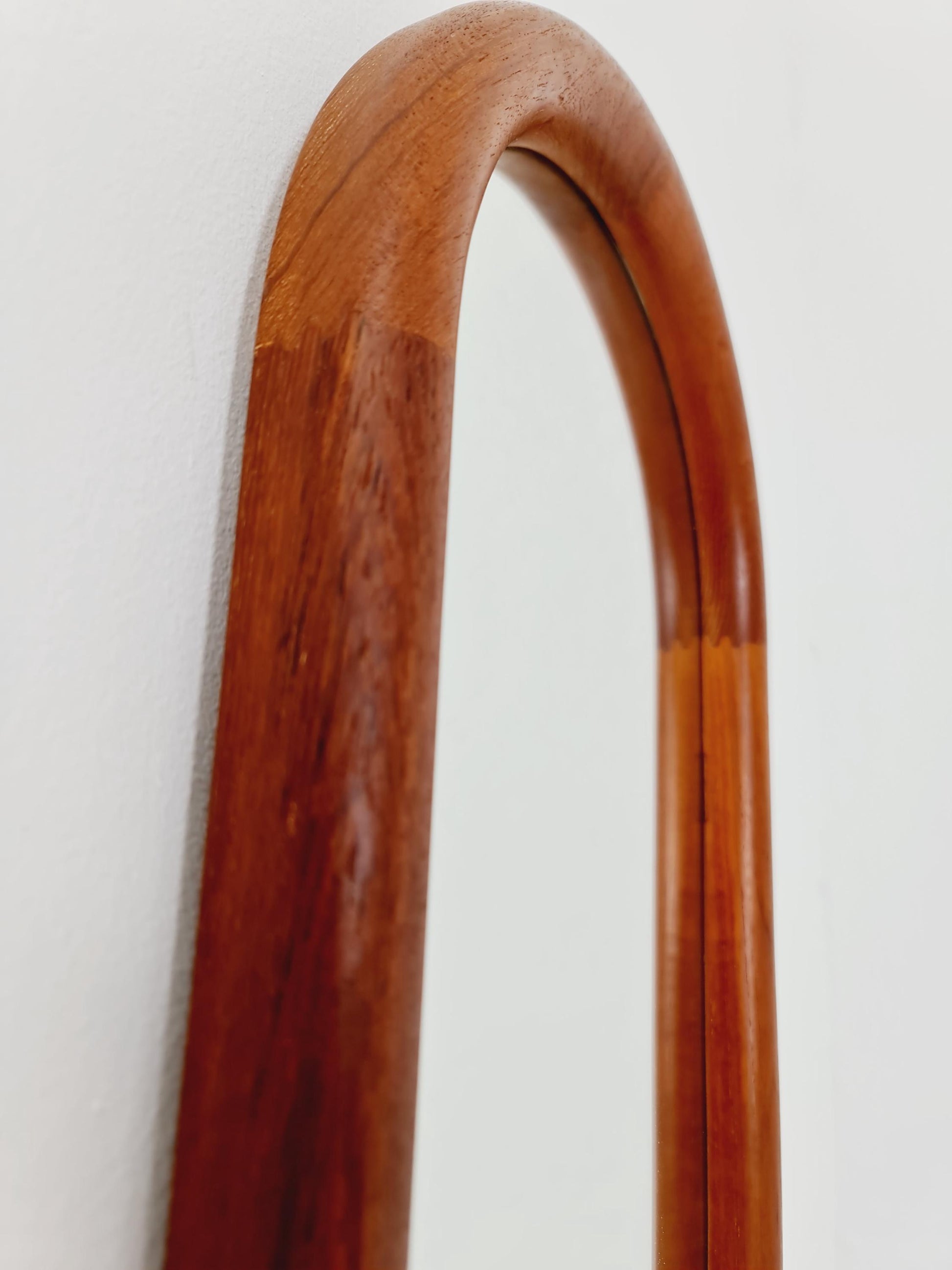 Teak Danish mid-century Modern wall-mounted mirror By Vildbjerg Möbelfabrik 1960s