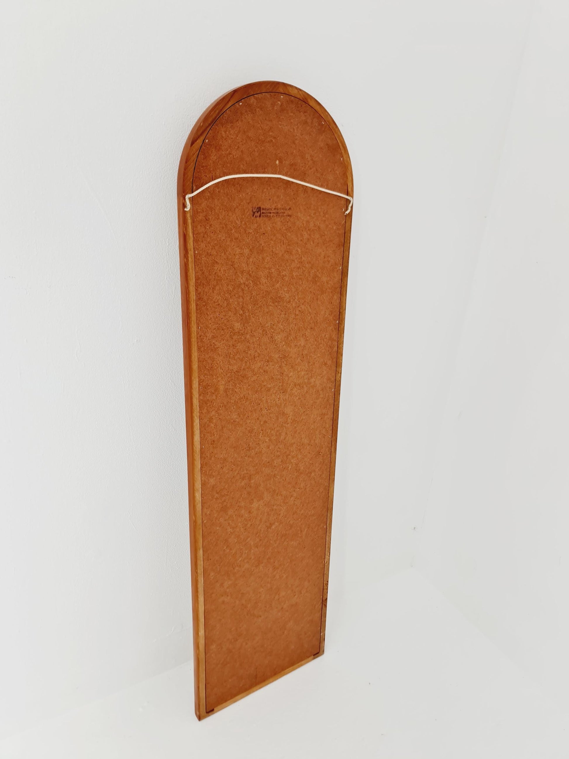 Teak Danish mid-century Modern wall-mounted mirror By Vildbjerg Möbelfabrik 1960s