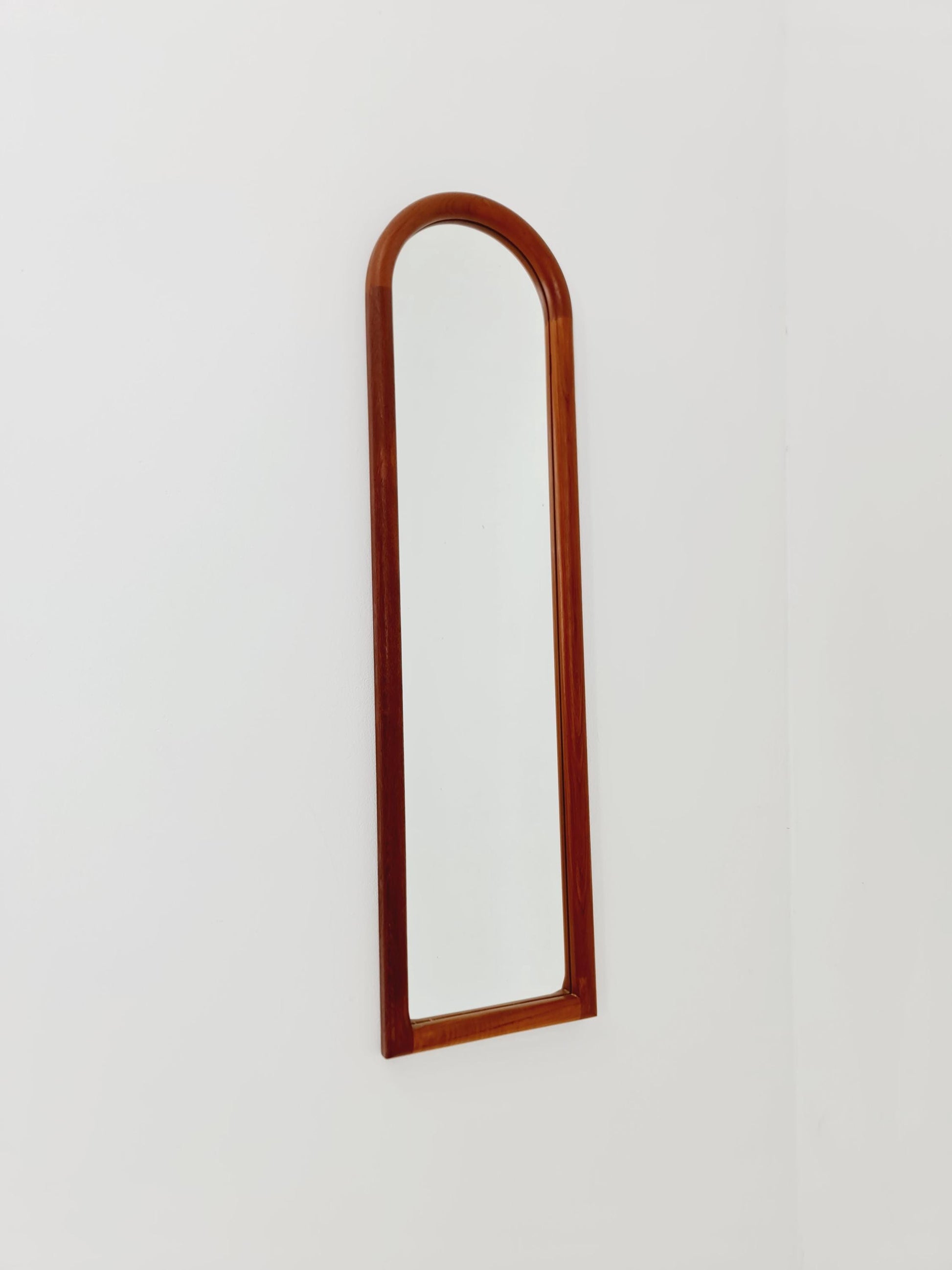 Teak Danish mid-century Modern wall-mounted mirror By Vildbjerg Möbelfabrik 1960s