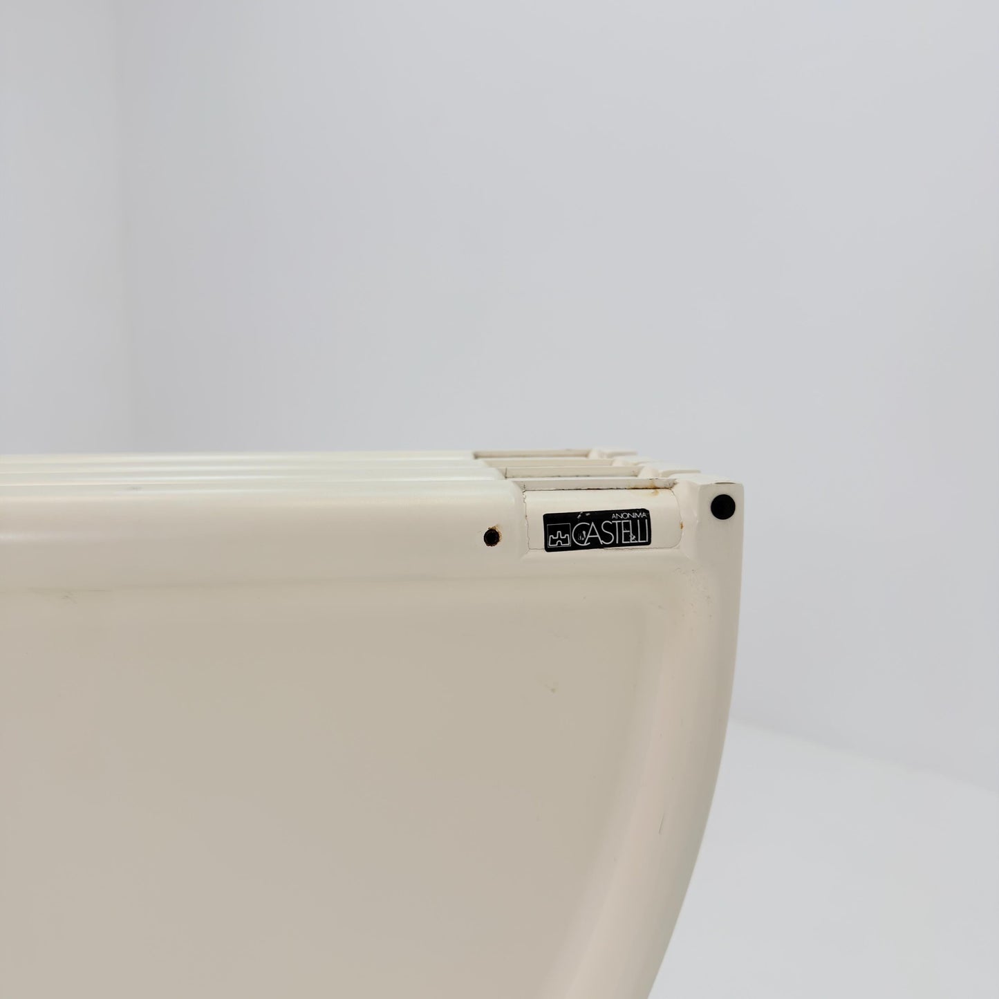 Mid century Italian Plano Folding white Table by Giancarlo Piretti, 1970s