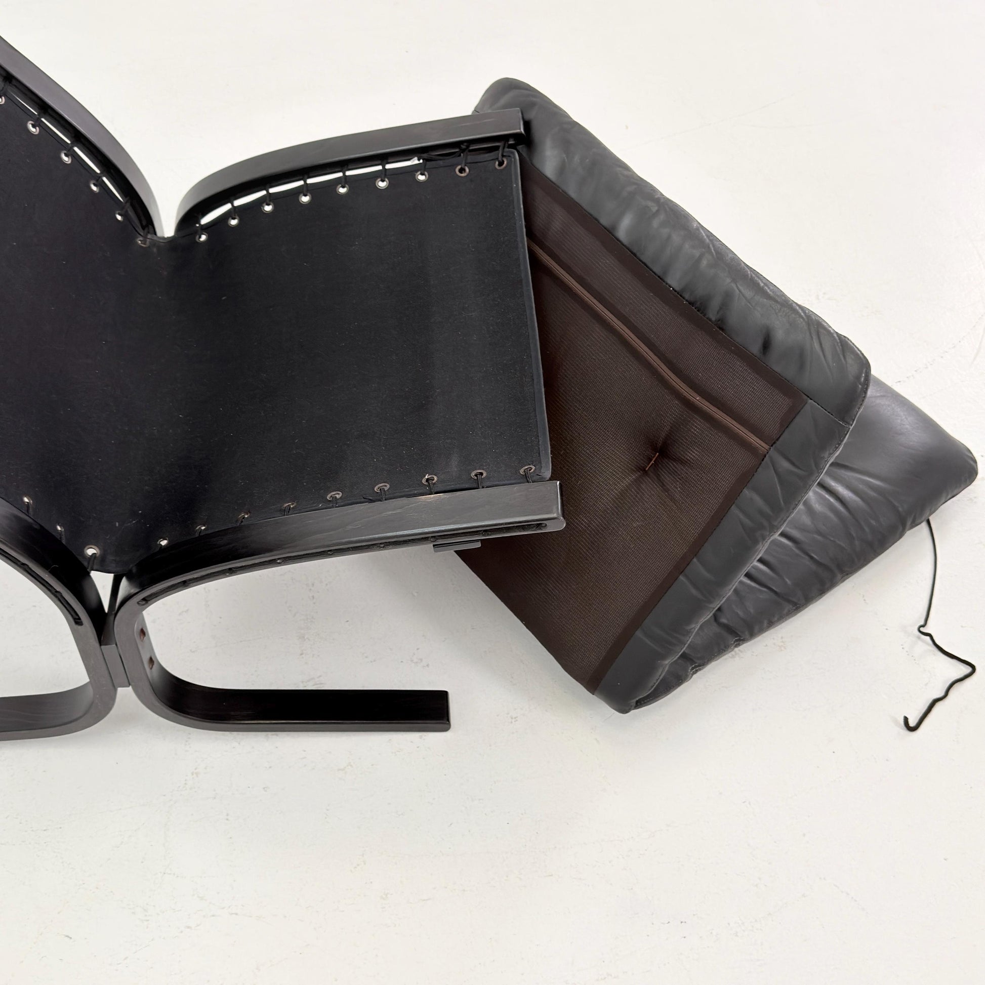 Mid century armchair “Siesta” high back black edition by Ingmar Relling, Westnofa Furniture, Norway. 1960s