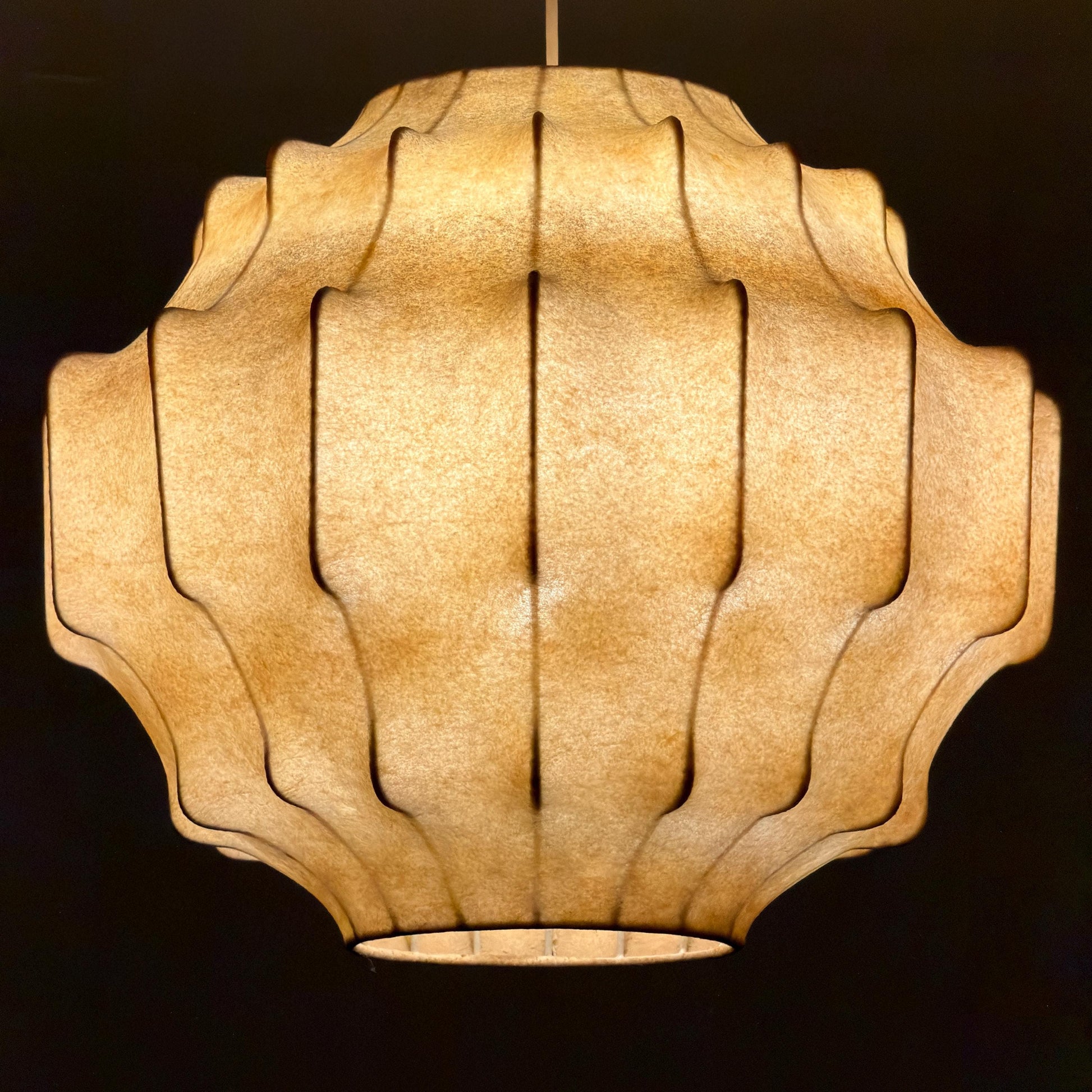 Mid-Century Modern Cocoon Pendant Light, rare Shape by Achille Castiglioni – 1960s Italy
