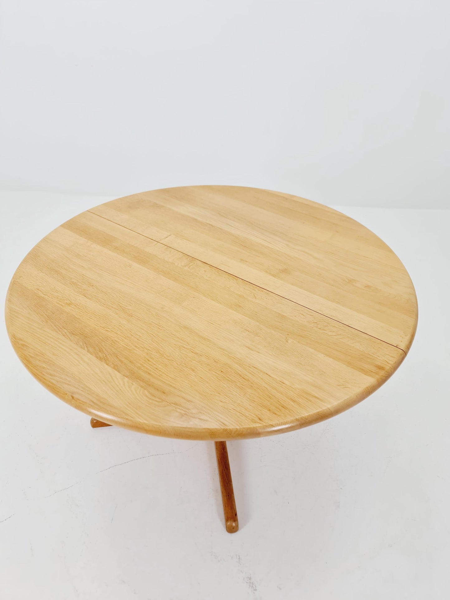 Mid century extendable Danish Modern Solid Oak dining table by Niels Möller , 1970s