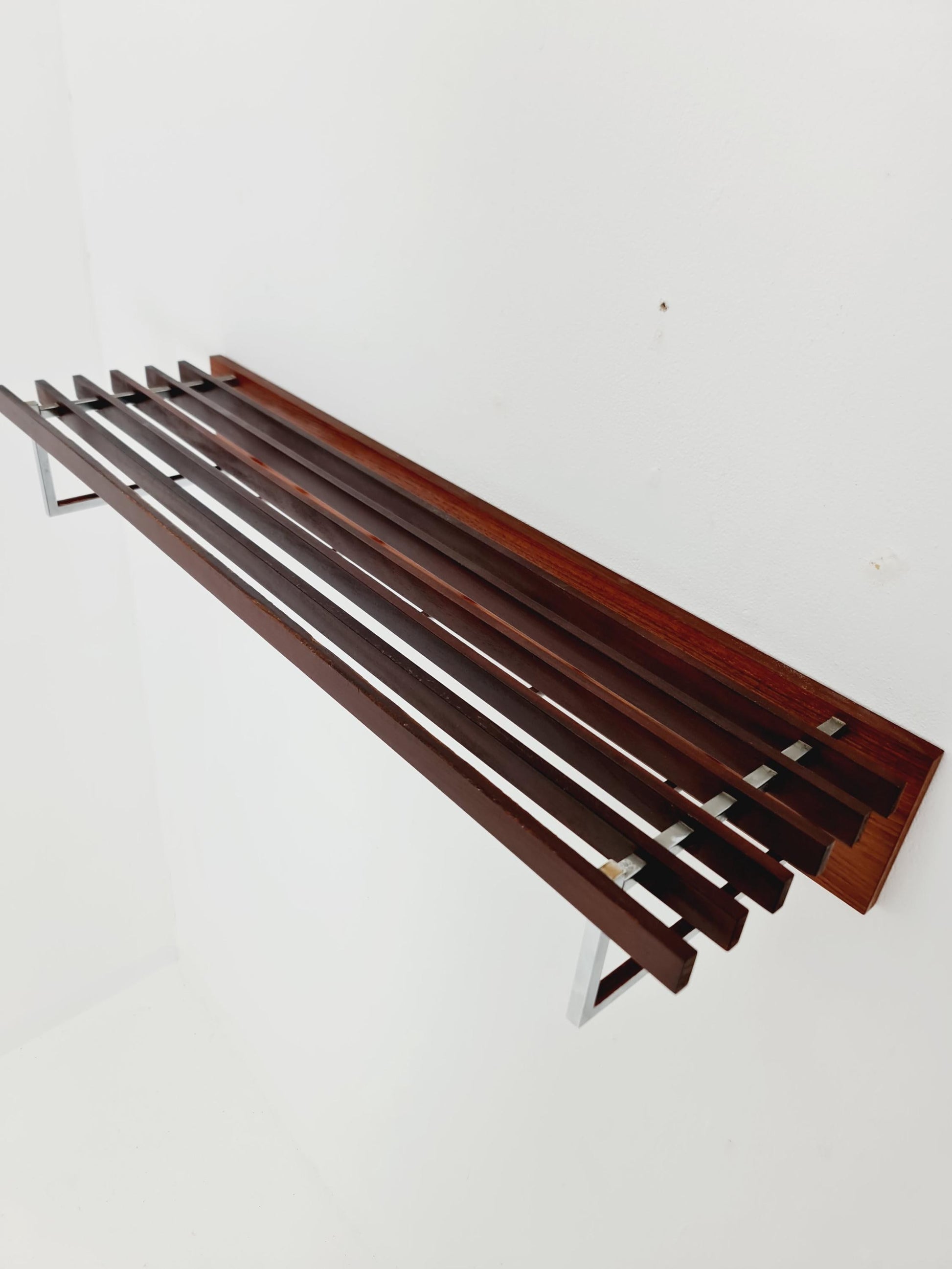 Mid century German Wardarobe , teak wall coat rack 1960s