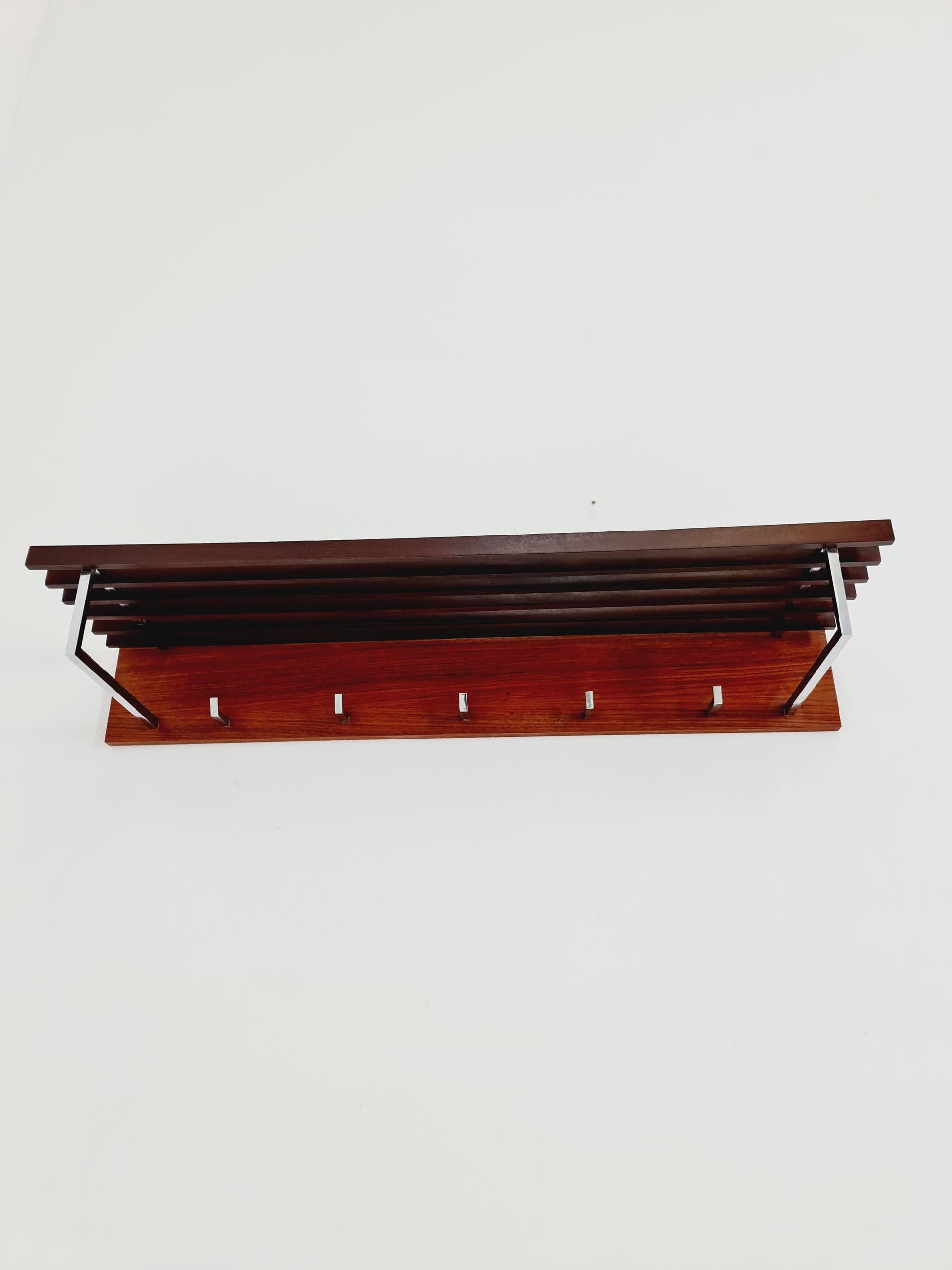 Mid century German Wardarobe , teak wall coat rack 1960s