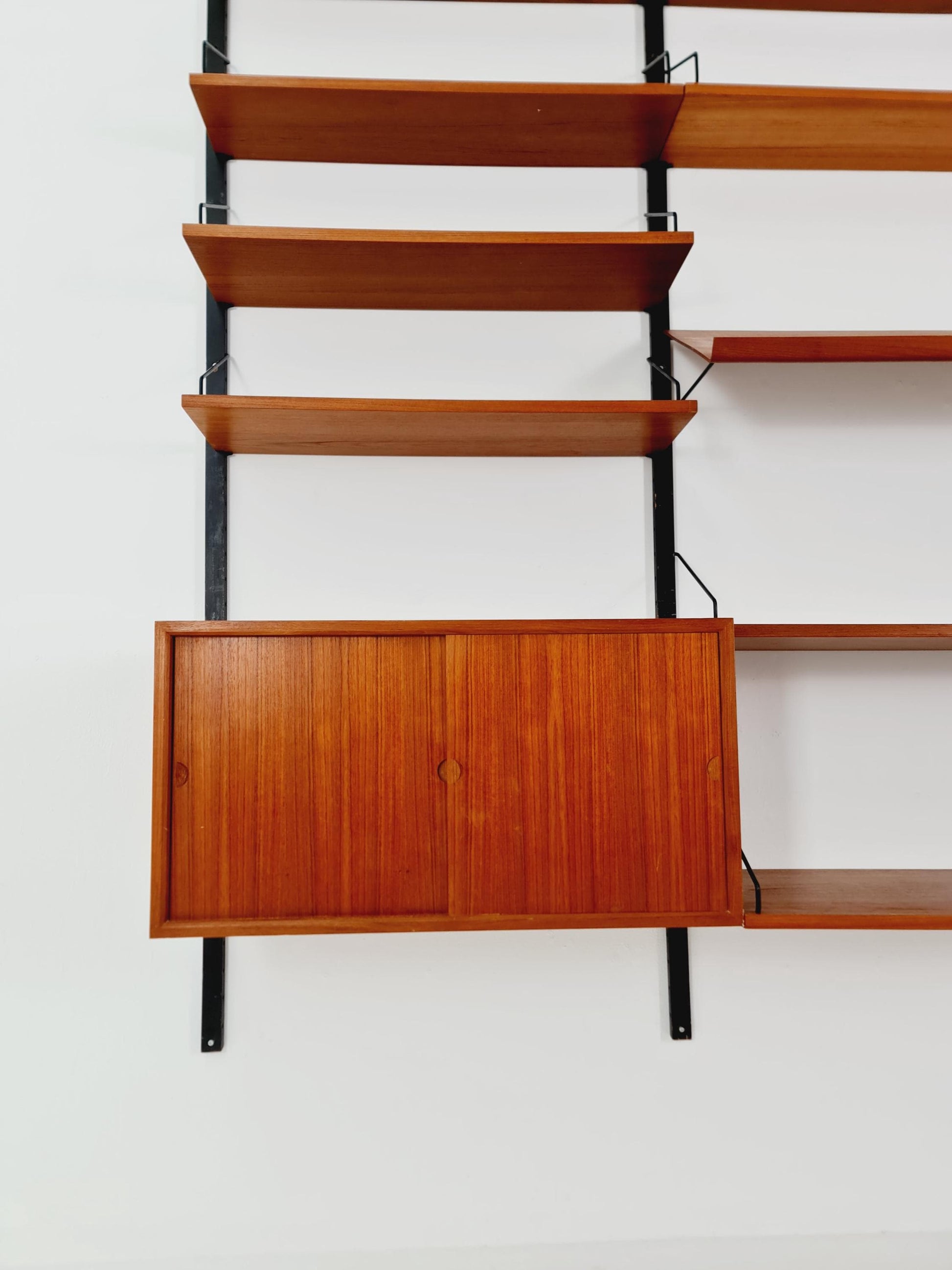 Big Mid century Danish Teak Wall Unit with 2 cabinets by Poul Cadovius for Cado, Denmark, 1960s