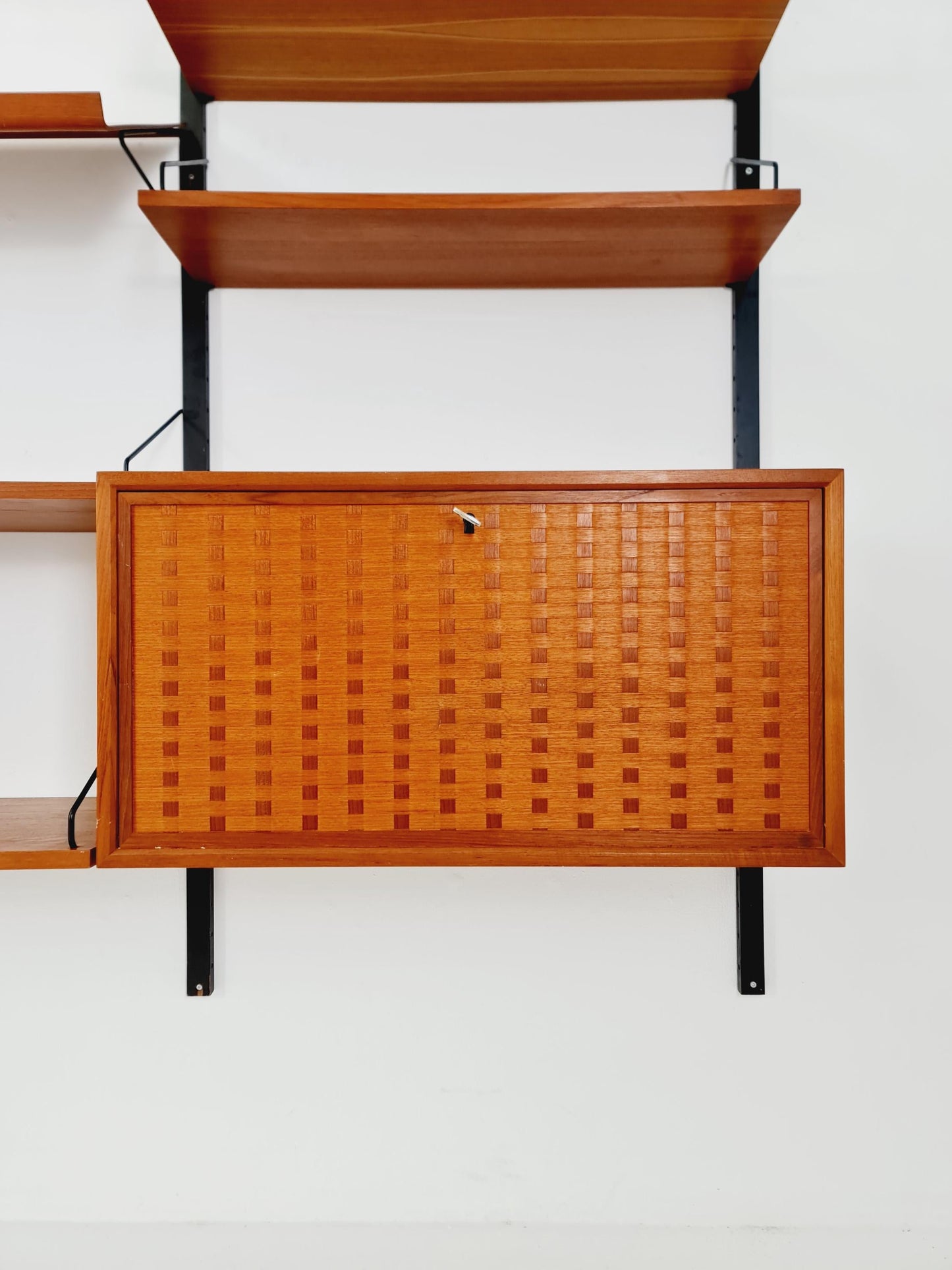 Big Mid century Danish Teak Wall Unit with 2 cabinets by Poul Cadovius for Cado, Denmark, 1960s