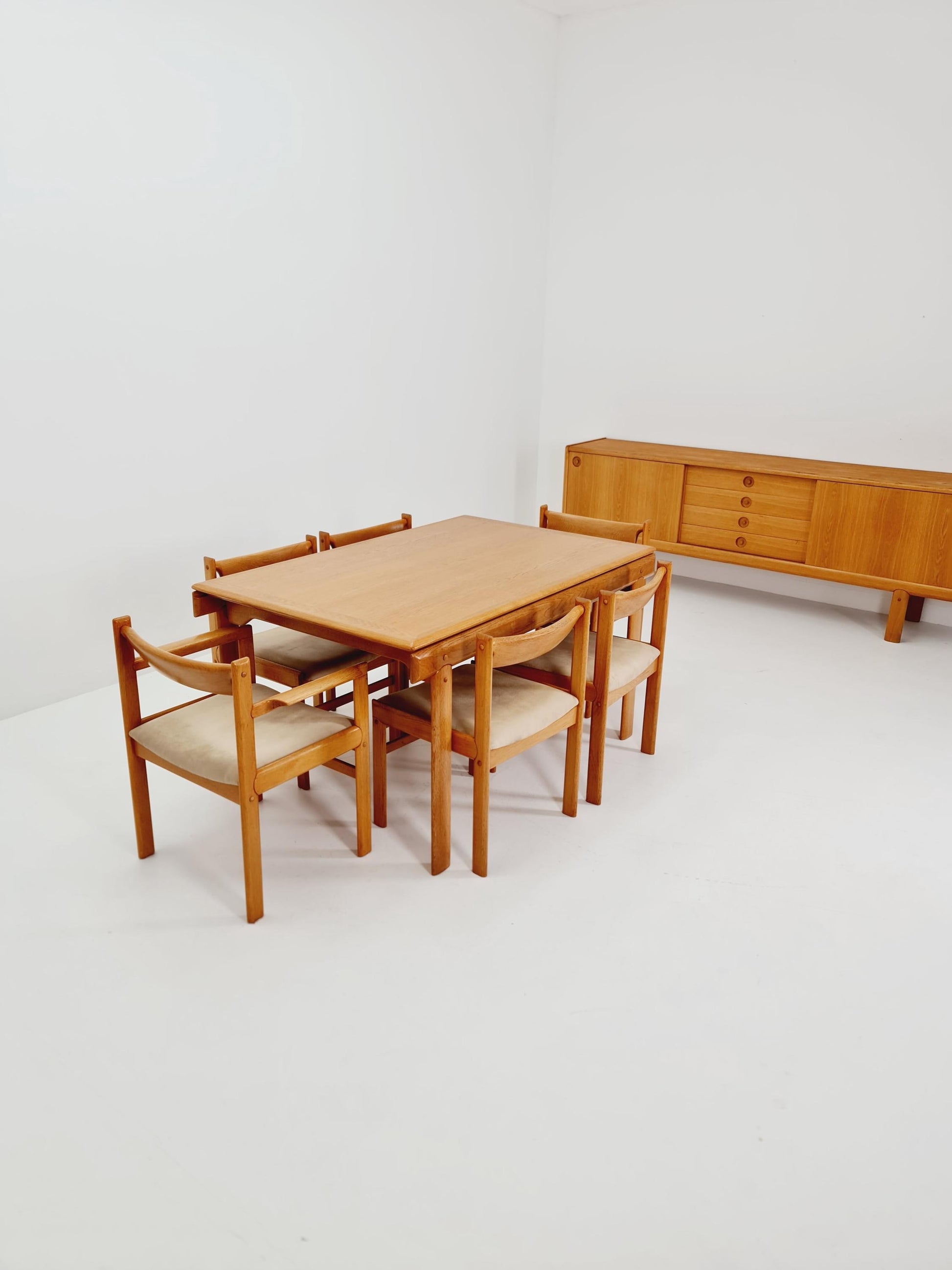 Mid century Dining Table By HW Klein for Bramin with Hidden leaf , 1960s
