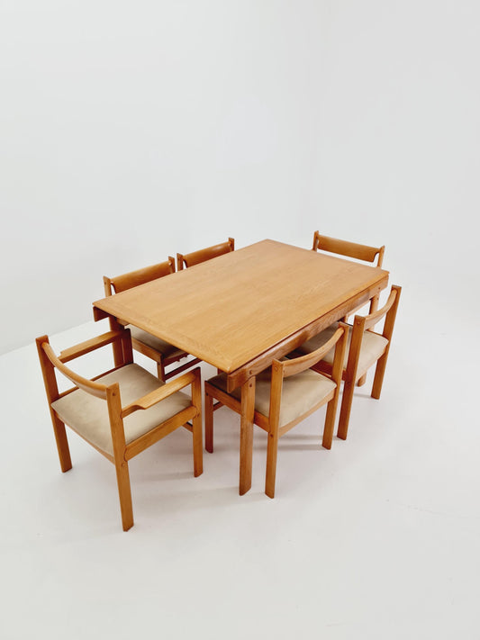 Mid century Dining Table By HW Klein for Bramin with Hidden leaf , 1960s