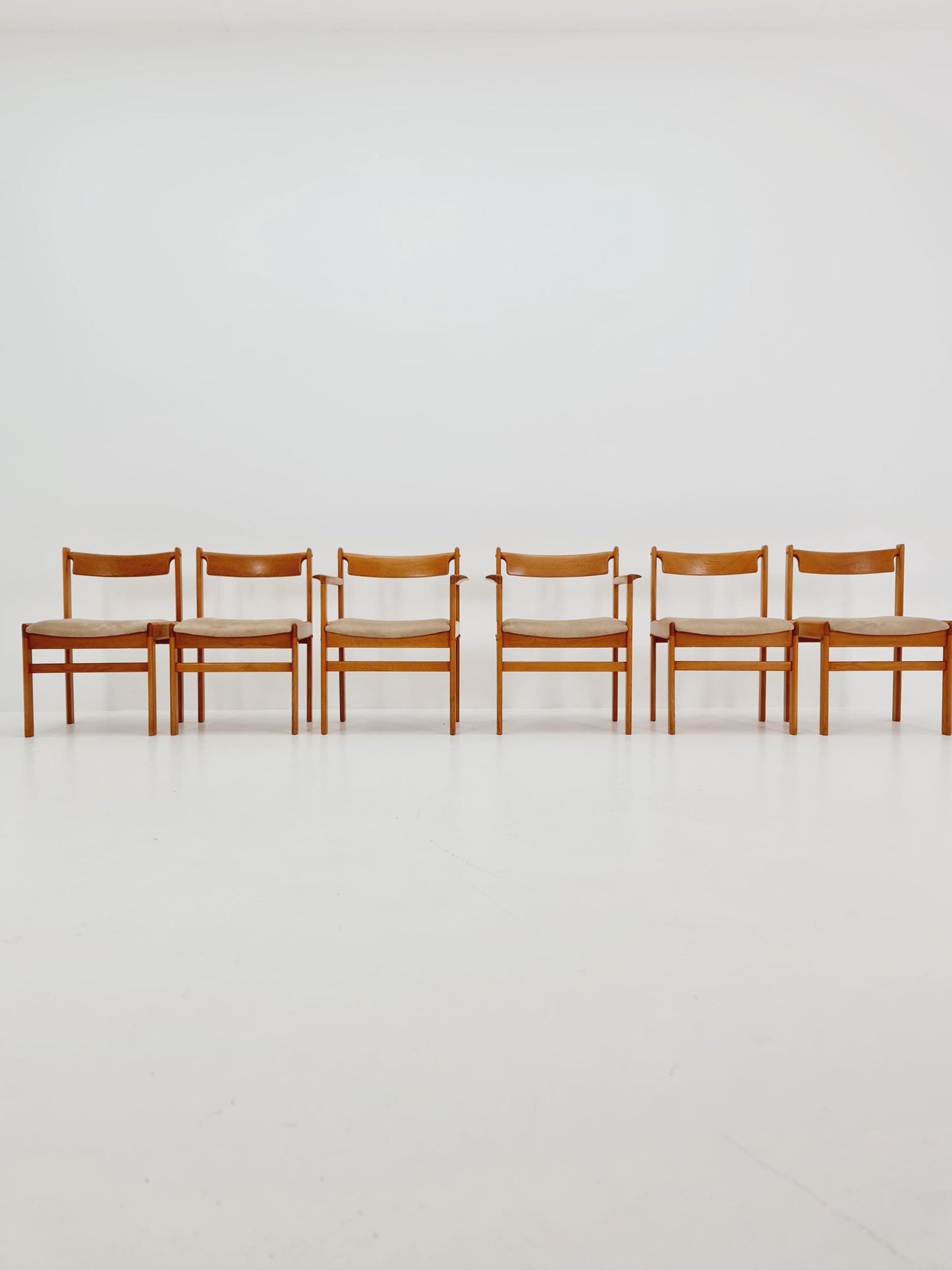 Danish Oak dining chairs by H. W. Klein for Bramin, 1960s, set of 6