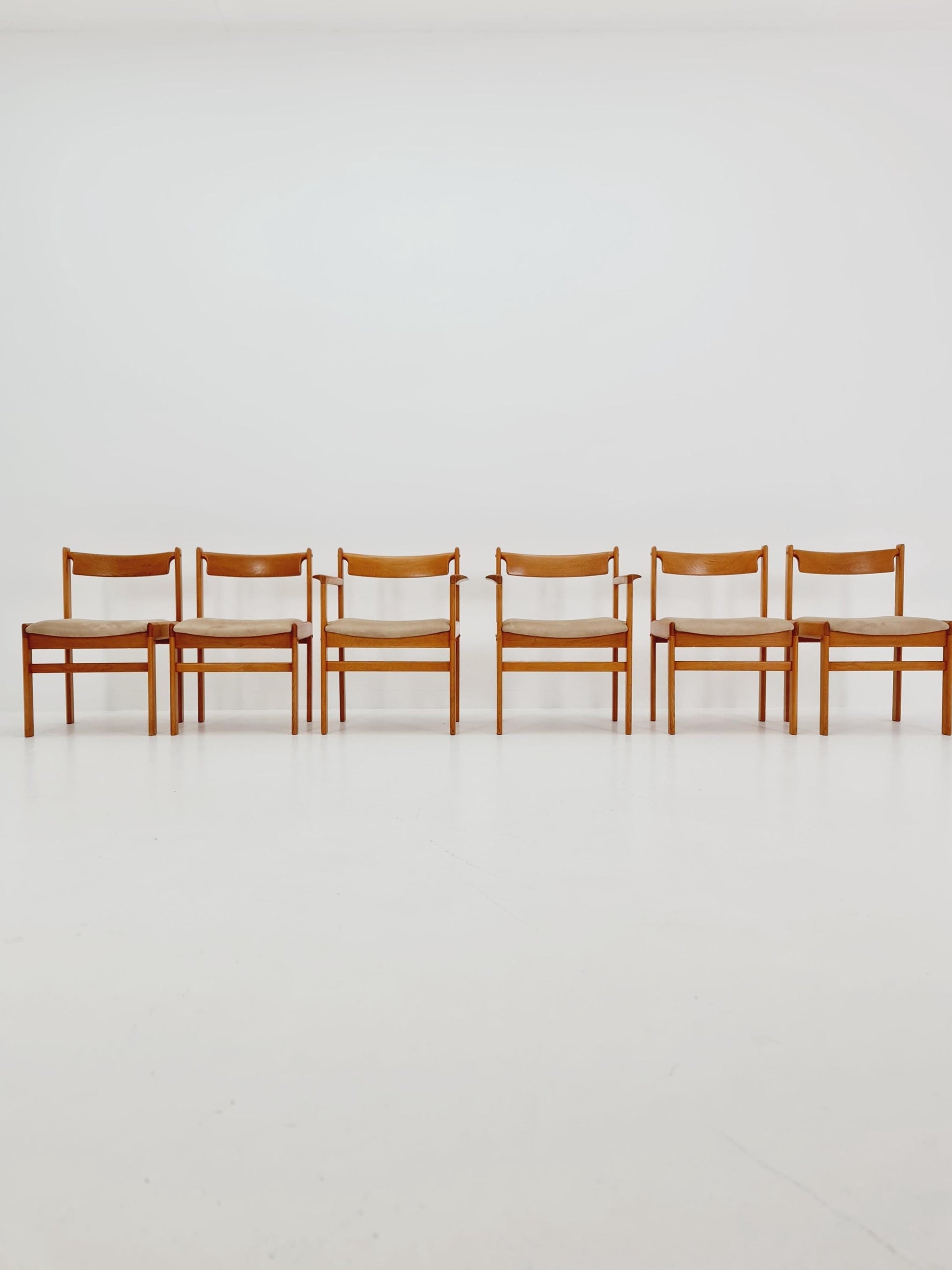 Danish Oak dining chairs by H. W. Klein for Bramin, 1960s, set of 6