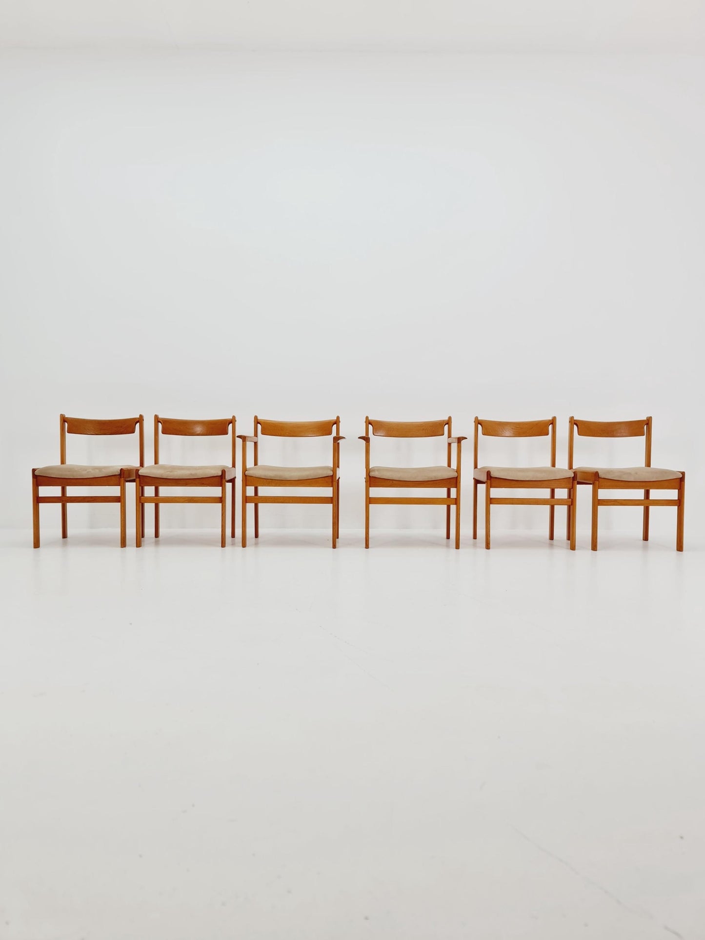 Danish Oak dining chairs by H. W. Klein for Bramin, 1960s, set of 6