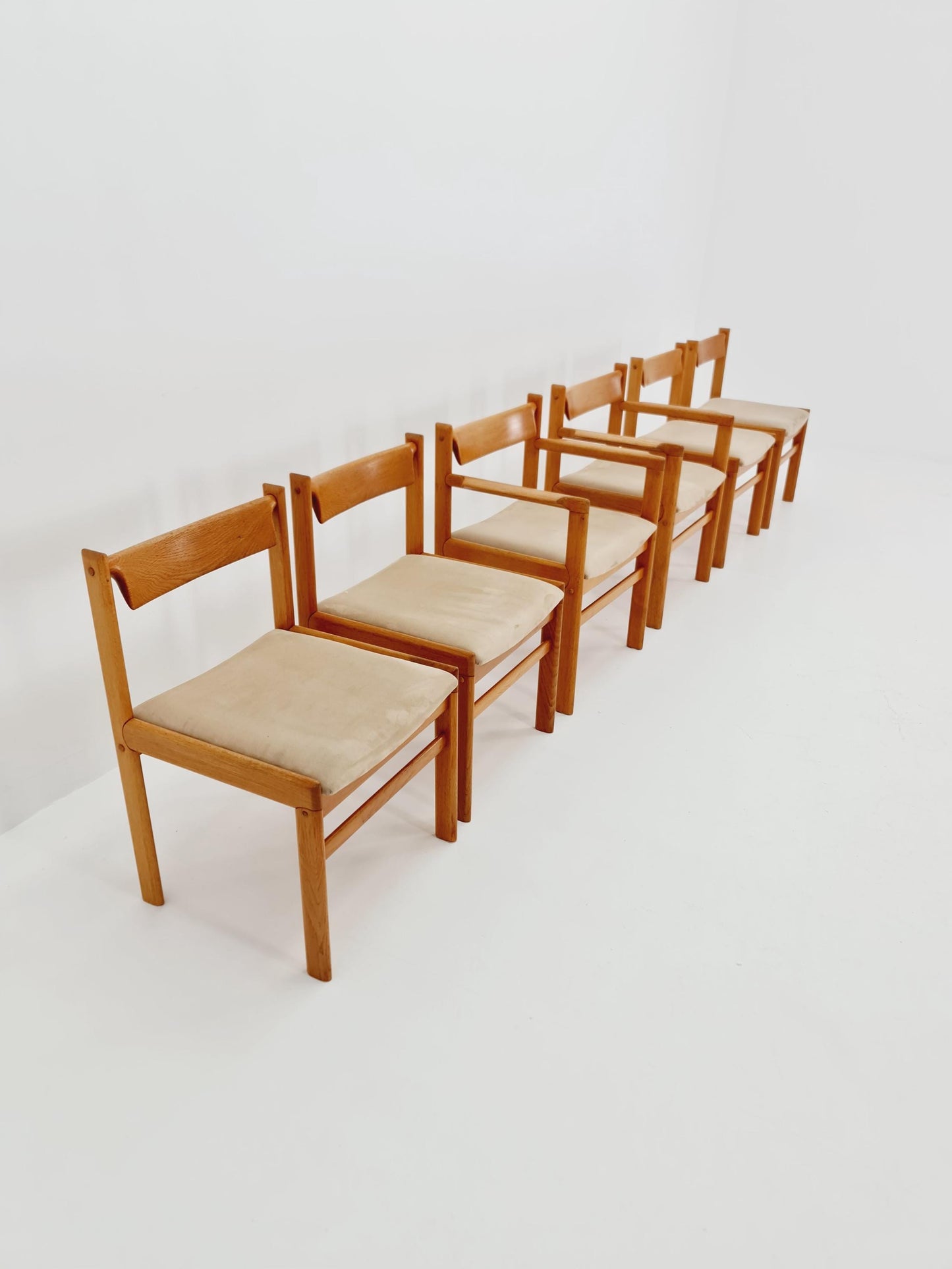 Danish Oak dining chairs by H. W. Klein for Bramin, 1960s, set of 6
