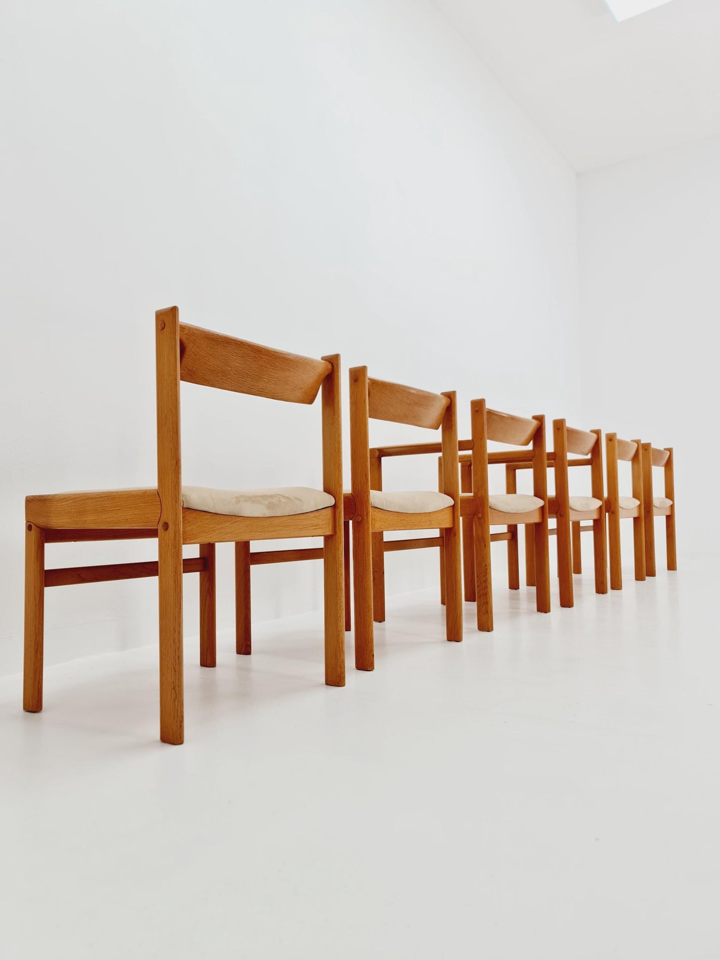 Danish Oak dining chairs by H. W. Klein for Bramin, 1960s, set of 6