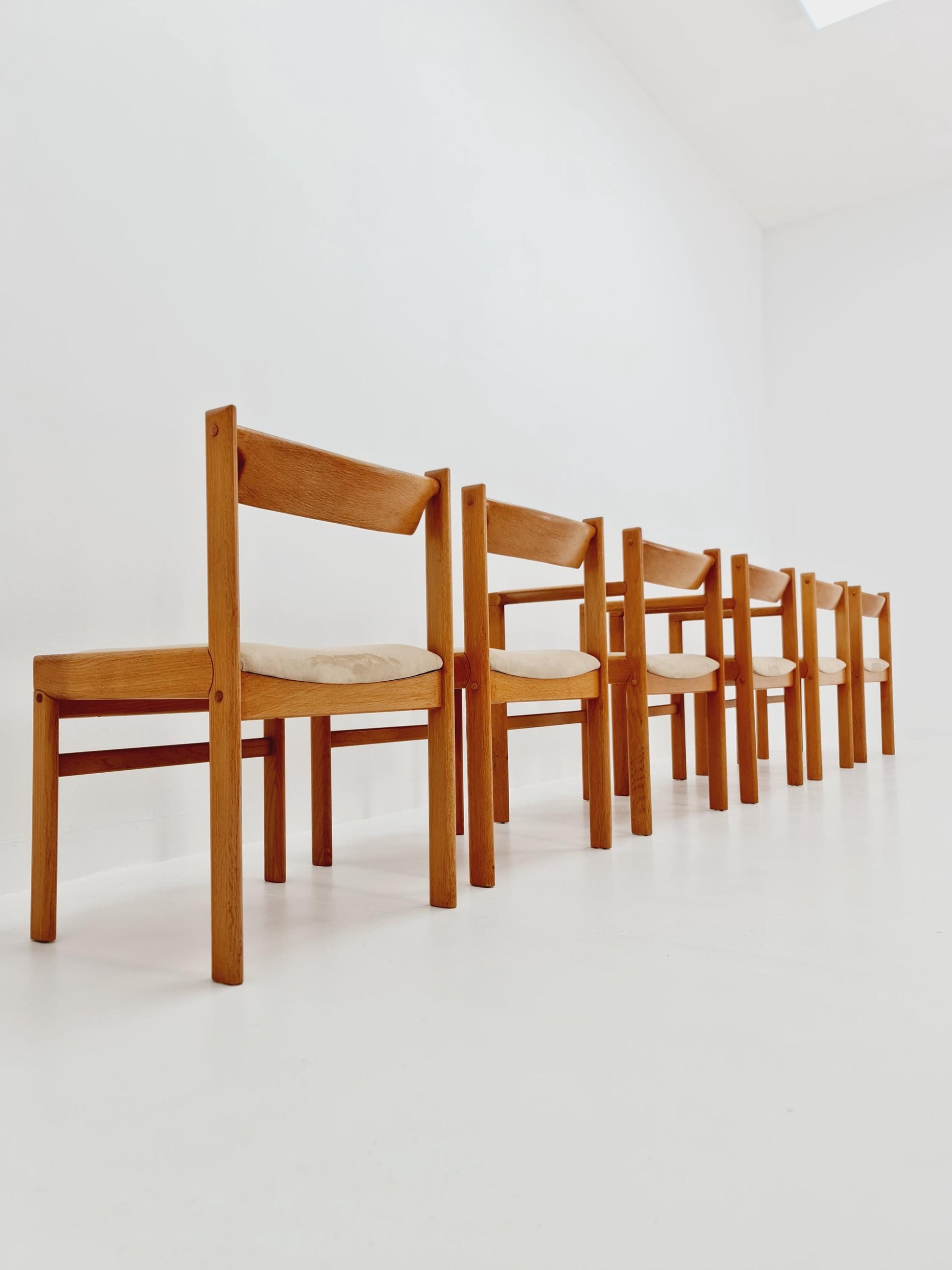 Danish Oak dining chairs by H. W. Klein for Bramin, 1960s, set of 6