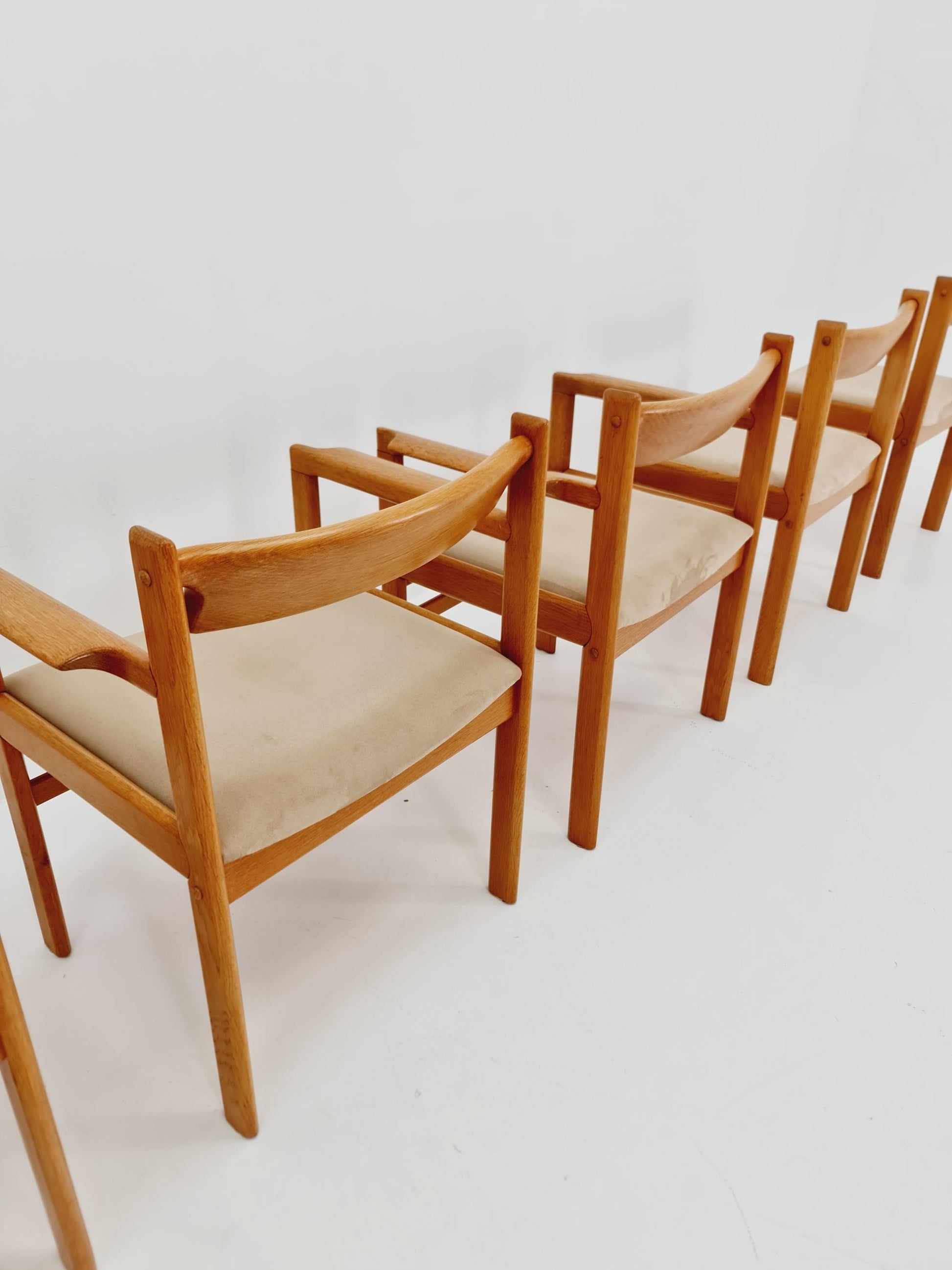 Danish Oak dining chairs by H. W. Klein for Bramin, 1960s, set of 6