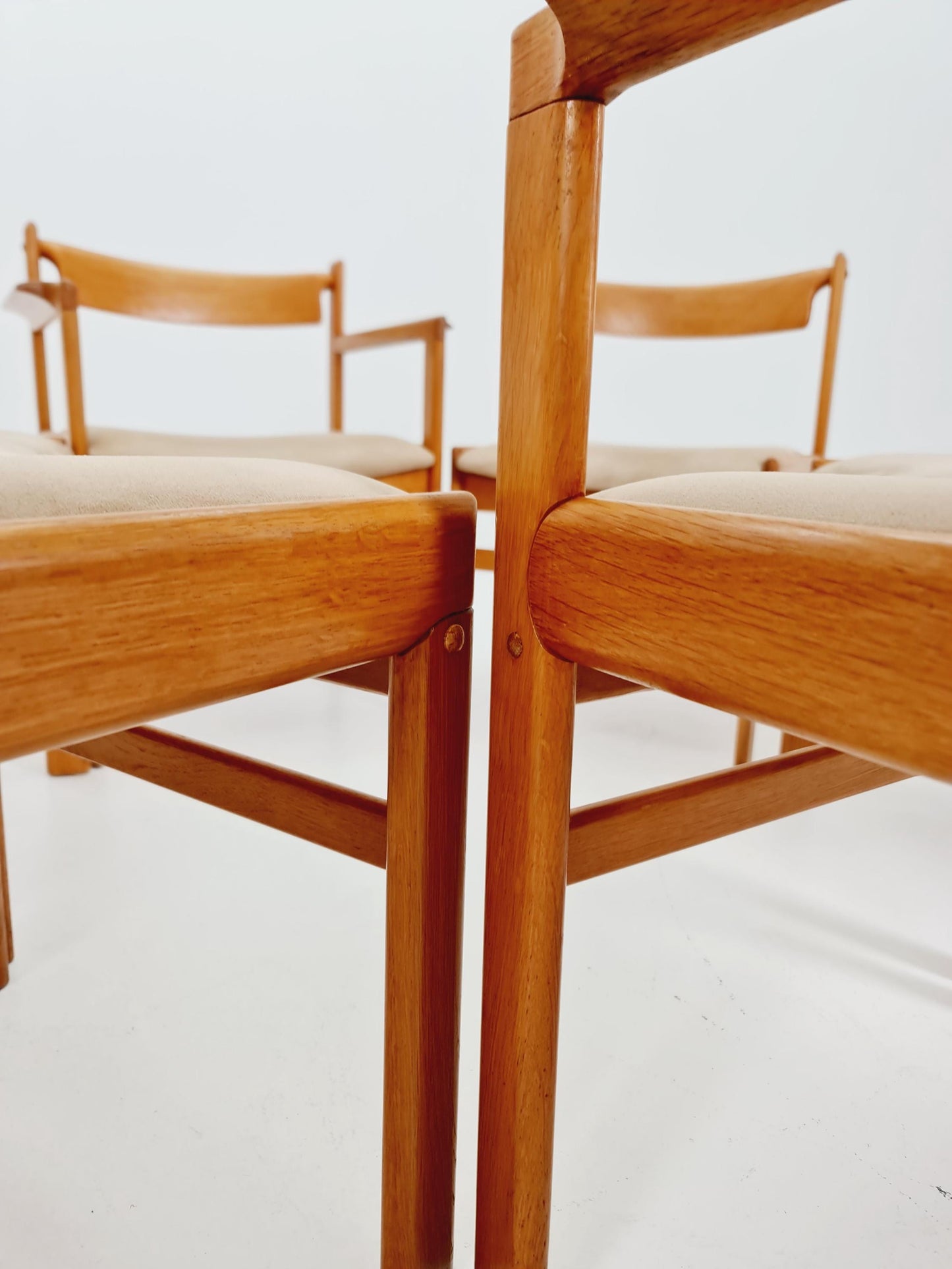 Danish Oak dining chairs by H. W. Klein for Bramin, 1960s, set of 6