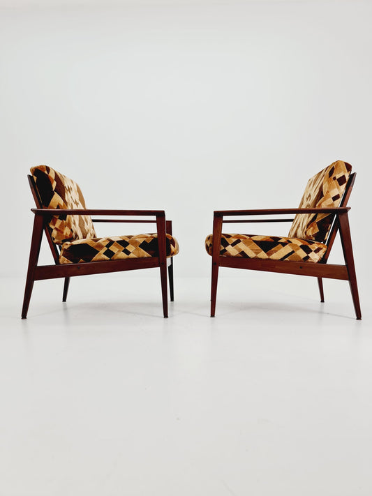 Mid century easy lounge chairs Denmark 1960s, Set of 2