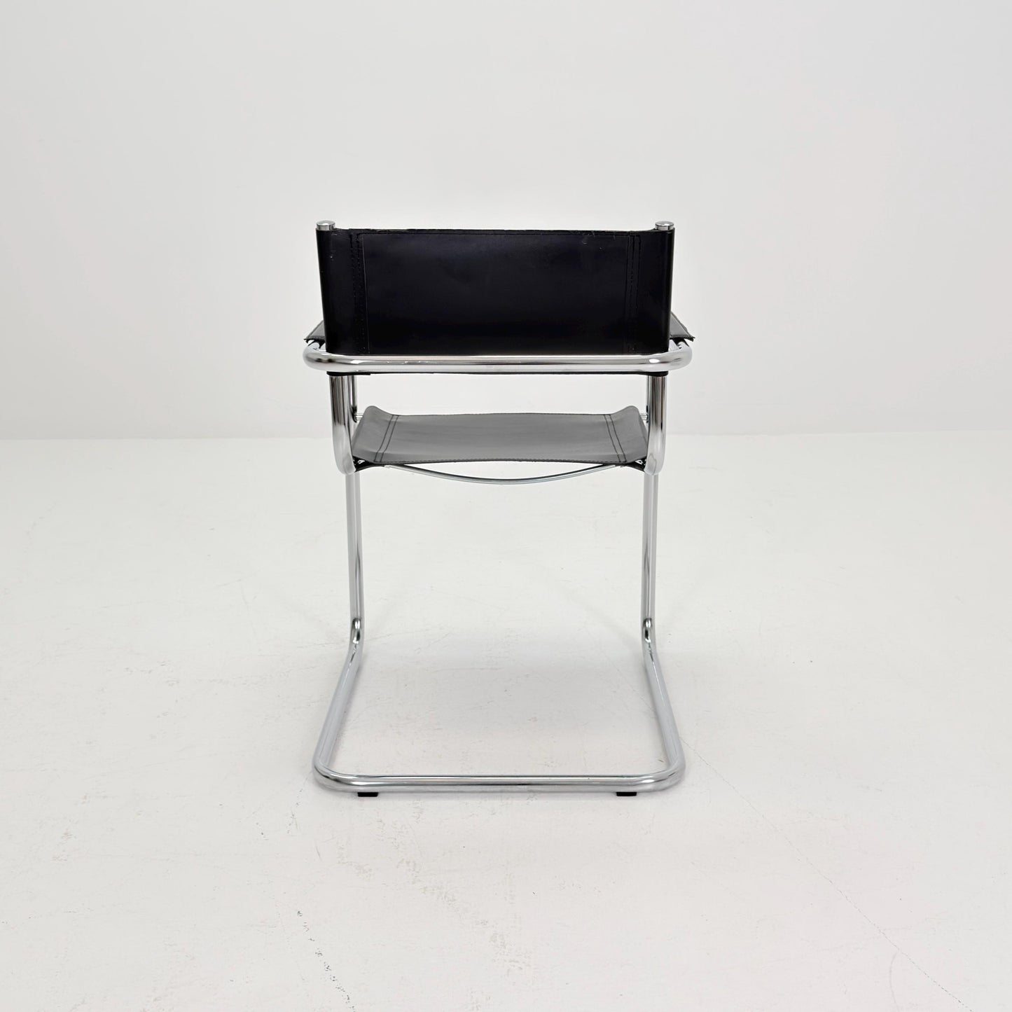 1 of 6 Mid Century iconic Mart Stam S34 armchair / Bauhaus chrome tube steel and leather / 80s vintage cantilever chair s43