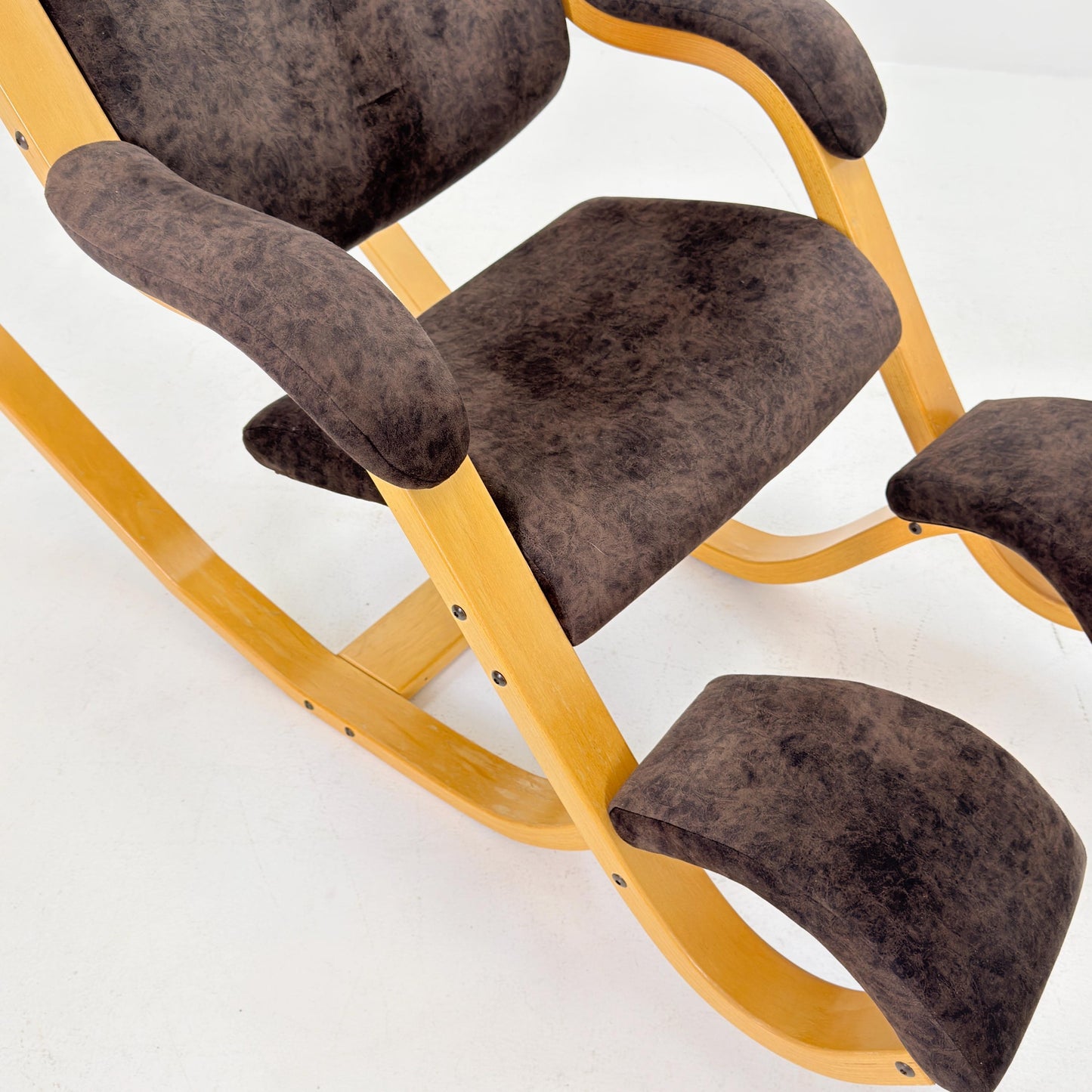 Mid-Century “Gravity” Rocking Lounge Chair by Peter Opsvik for Stokke, 1980s Norway