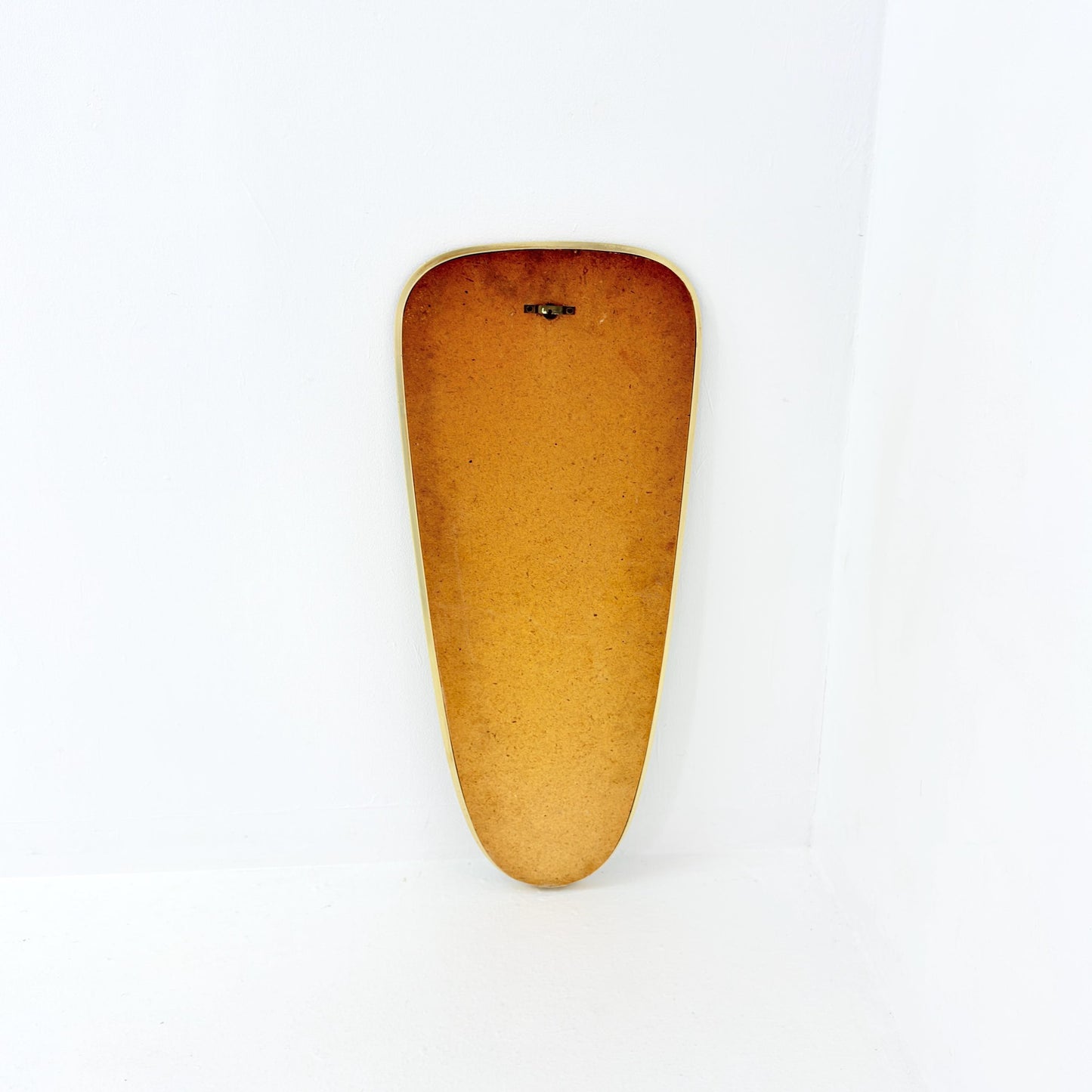 Mid-Century Brass Kidney Wall Mirror, 1960s Germany