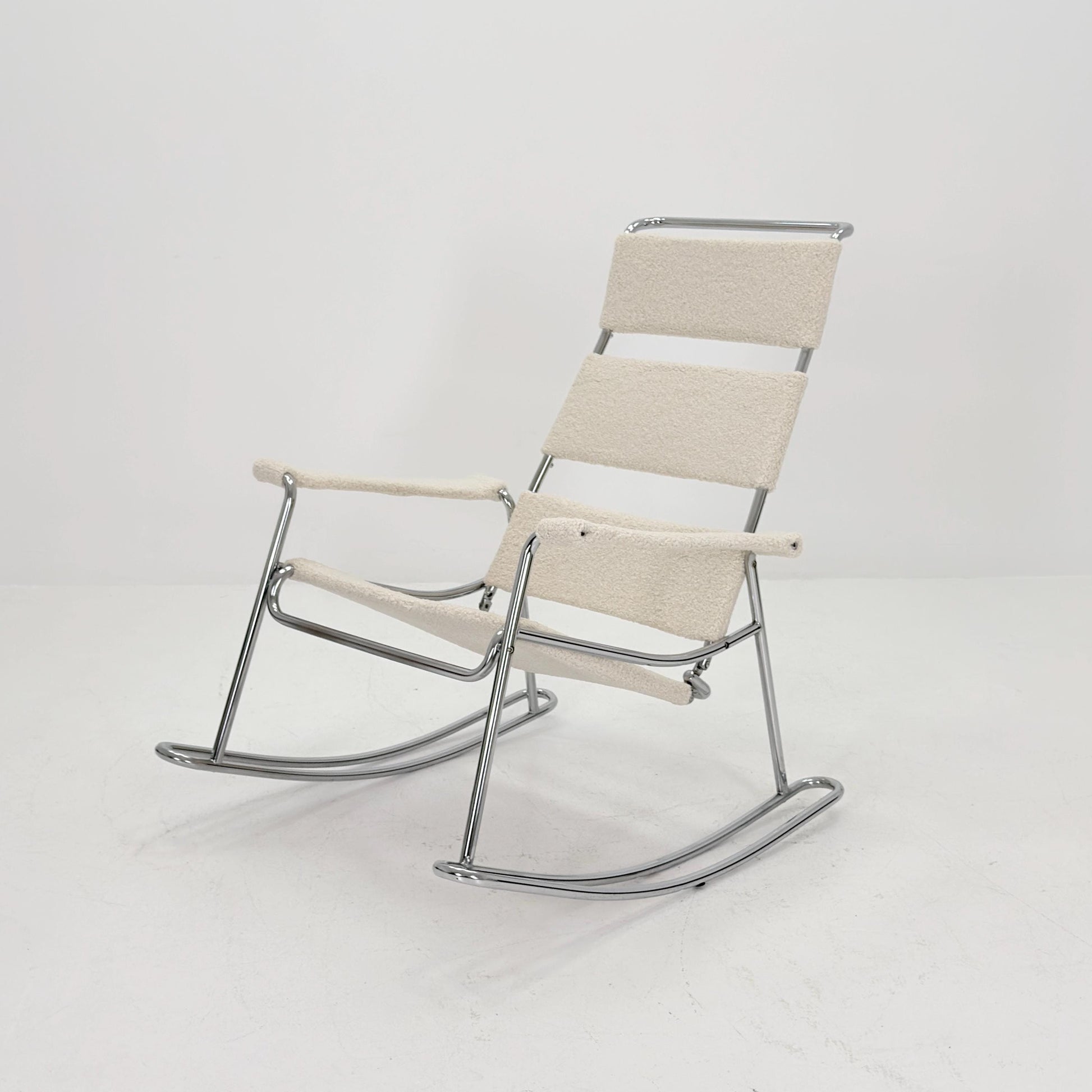 Mid-Century Modern Wassily-Style Rocking Chair, Italy 1980s