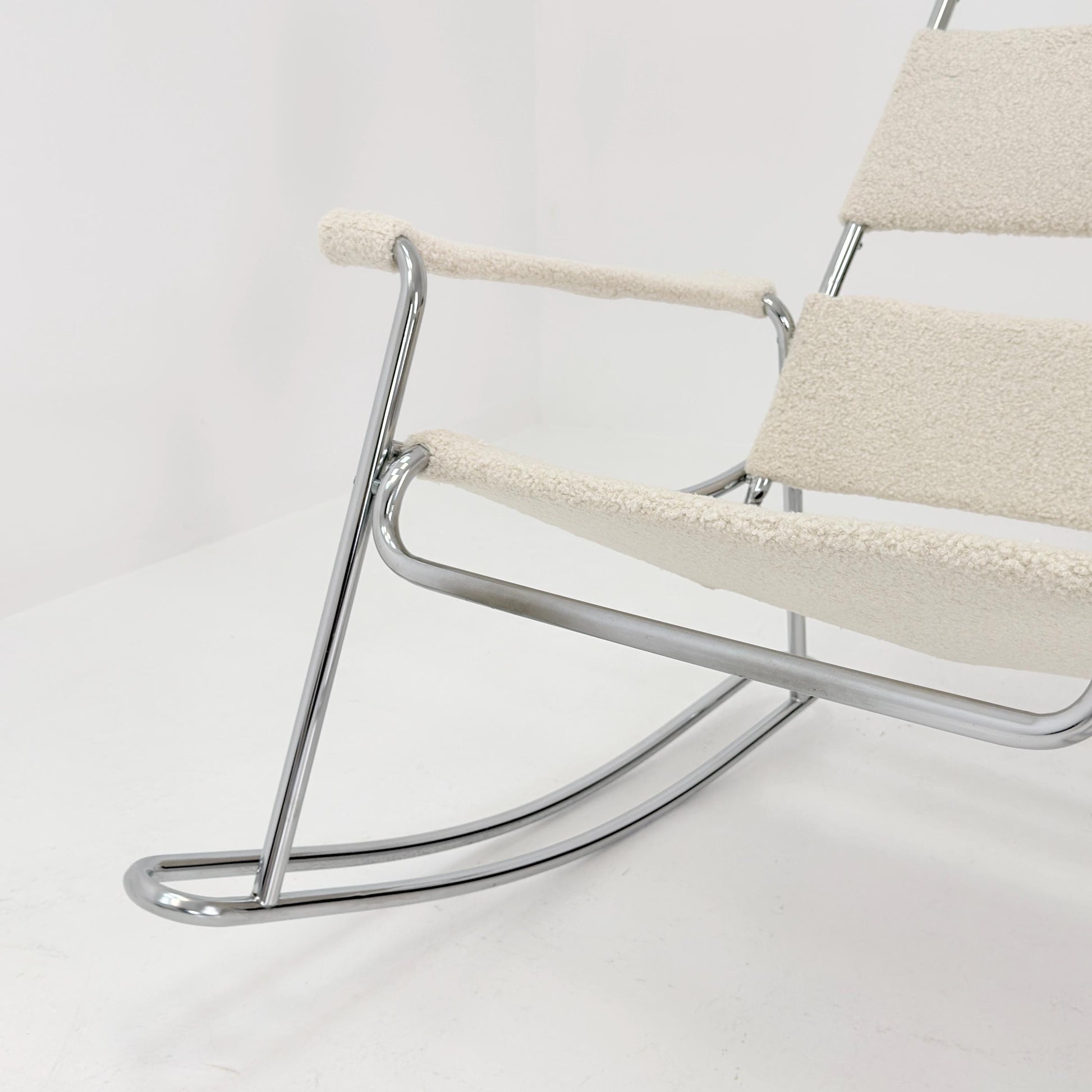 Mid-Century Modern Wassily-Style Rocking Chair, Italy 1980s